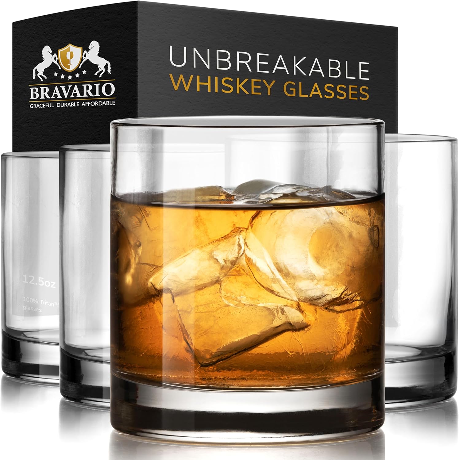 Bravario Unbreakable Plastic Whiskey Glasses - Thumbnail 2