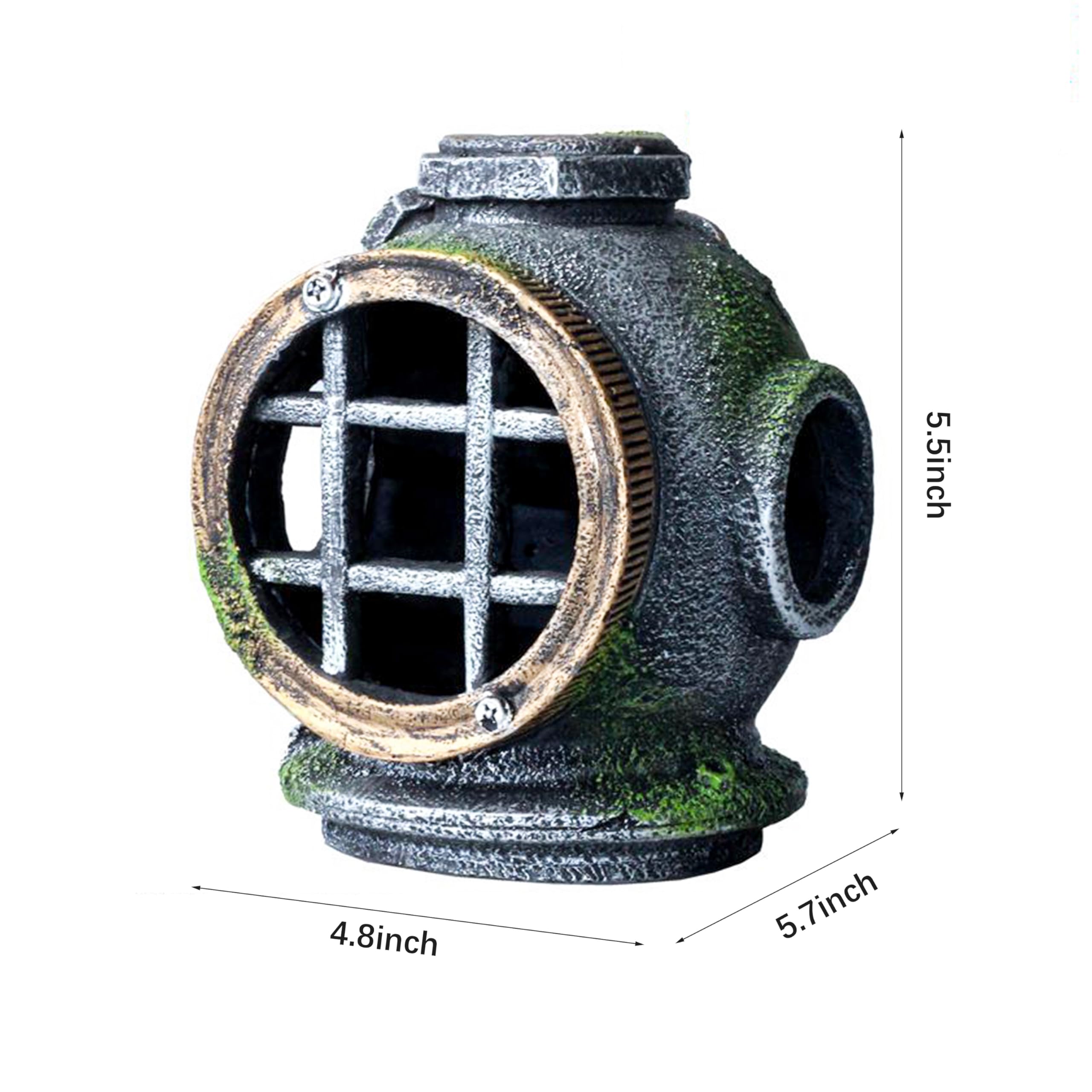 Amazon.co.jp: 水槽 水槽 沈没 潜水艦ヘルメット装飾 リアルな
