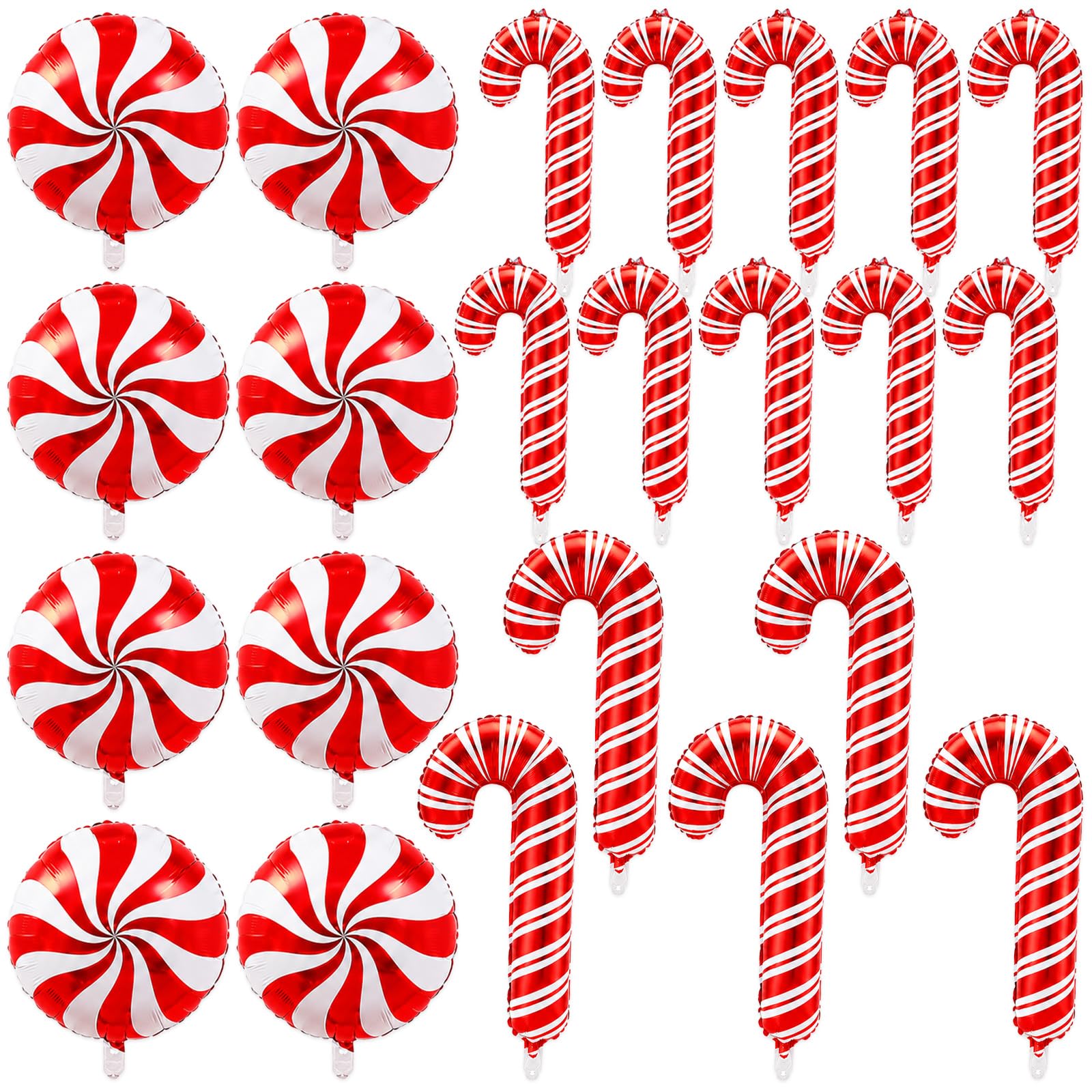 Christmas Balloons Inflatable Candy Cane Balloons Foil Candy Decorations