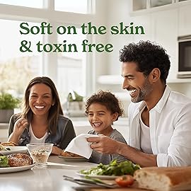 Caboo Tree Free Dinner Napkins - 4 Packs of 150, 600 Total Paper Napkins, Sustainable and Disposable White Napkin