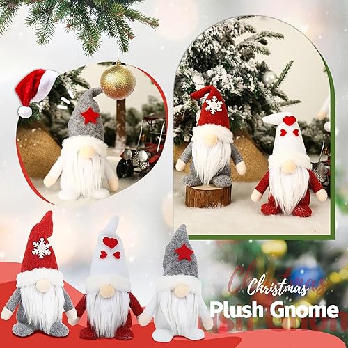 Miniatura 7 de Gnomos de peluche de Navidad, decoración de felpa enana sin rostro, muñeca de peluche hecha a mano, gnomo de peluche enano, gnomo de Navidad, Papá
