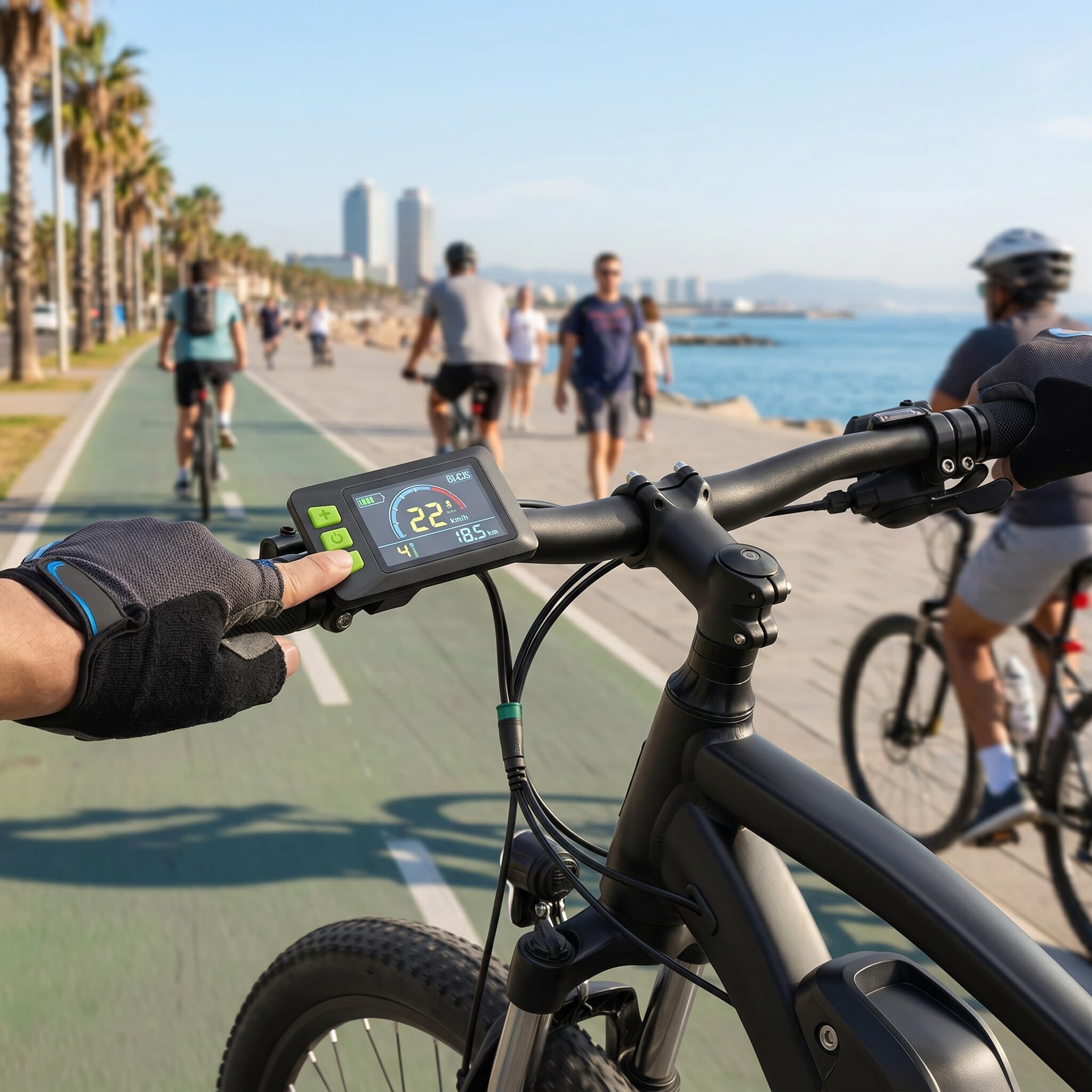 VGEBY Compteur d'affichage LCD pour Vélo électriqueCompteur d'affichage LCD pour Scooter électriqueCompteur ABS, Panneau de Commande 24V 36V 48V 60V, Compteurs de