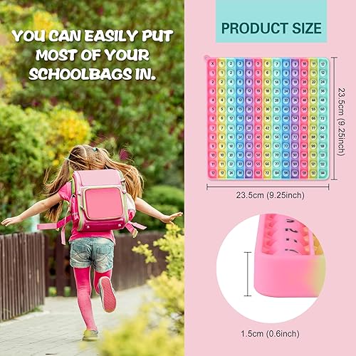 Miniatura 7 de DK-SIMINA P00P - Juego de multiplicación Fidget de 12 x 12 pulgadas juego de matemáticas juguete de mesa digital juguete de aprendizaje para aliviar