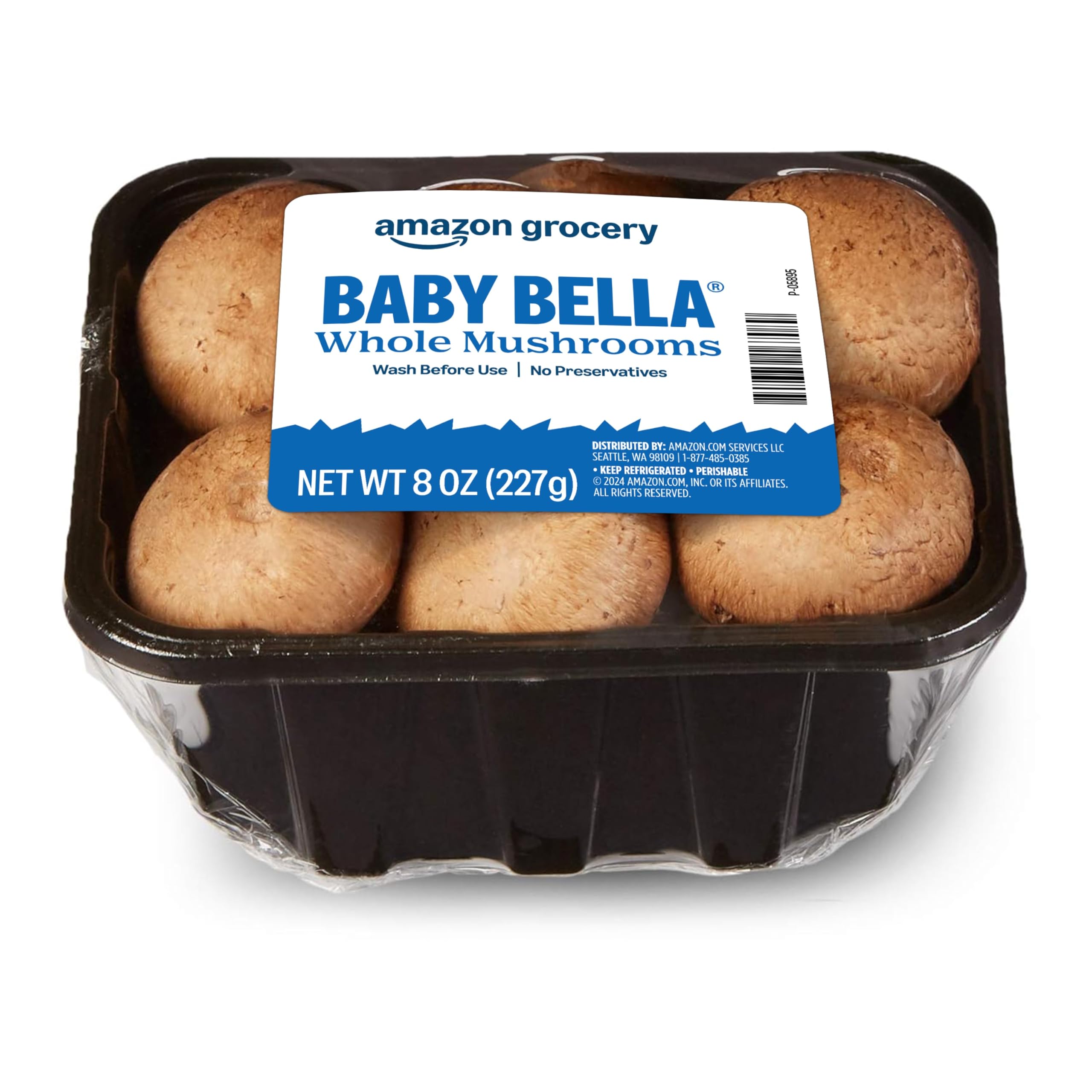 Amazon Grocery Whole Baby Bella Mushrooms 8 Oz Previously Fresh Brand Packaging May Vary — view 3