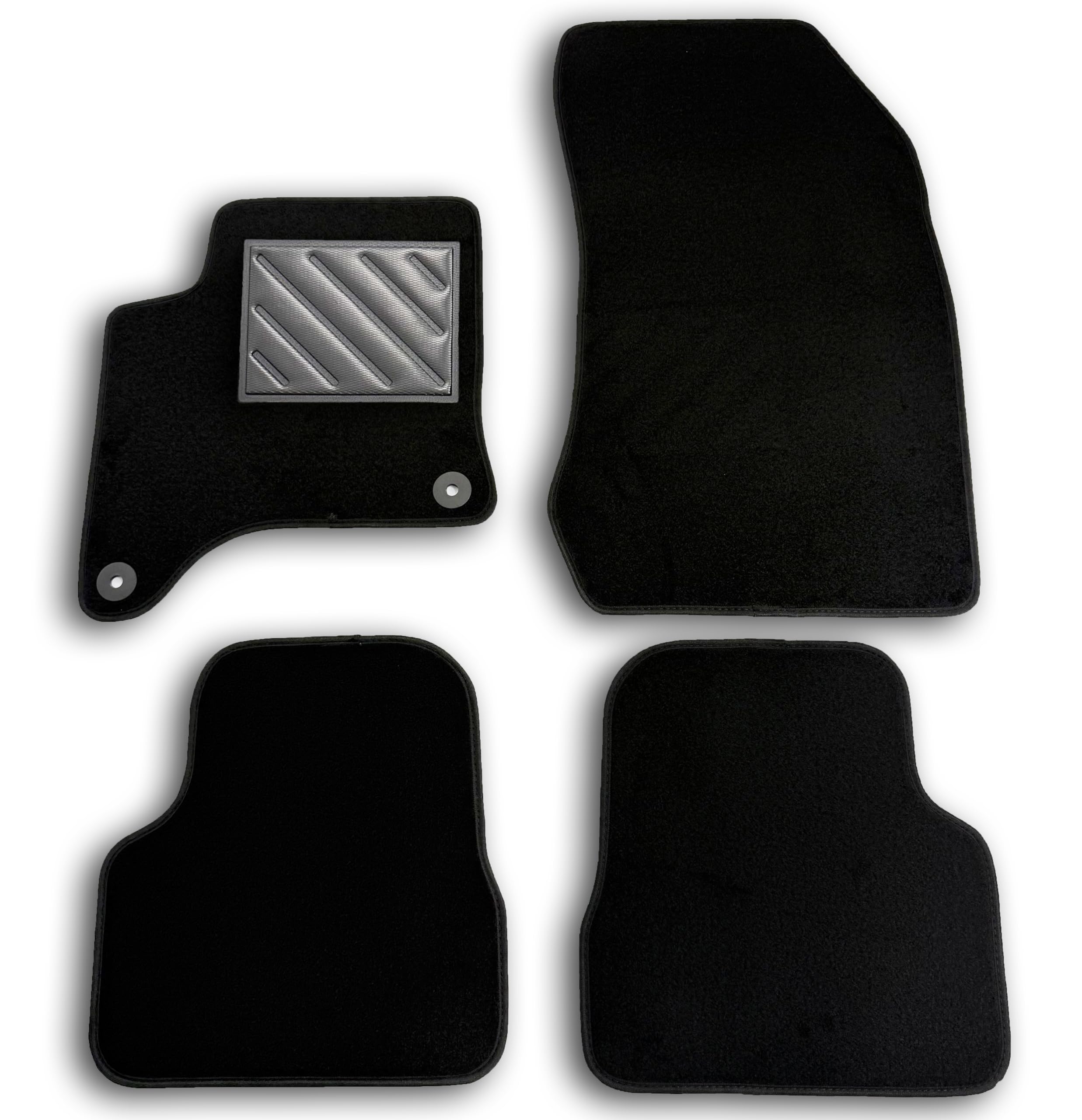 Tapis de Sol pour Peugeot 208 II Hybrid à partir de 2024/2008 II Hybrid 2024-, sur Mesure, antidérapant, Talonnette en Caoutchouc renforcé, Boutons de Fixation