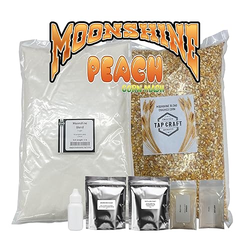Tapcraft - Kit de recetas de puré de melocotón Moonshine - Haz tu propio brillo de luna de melocotón en casa - Grandes ideas de regalos