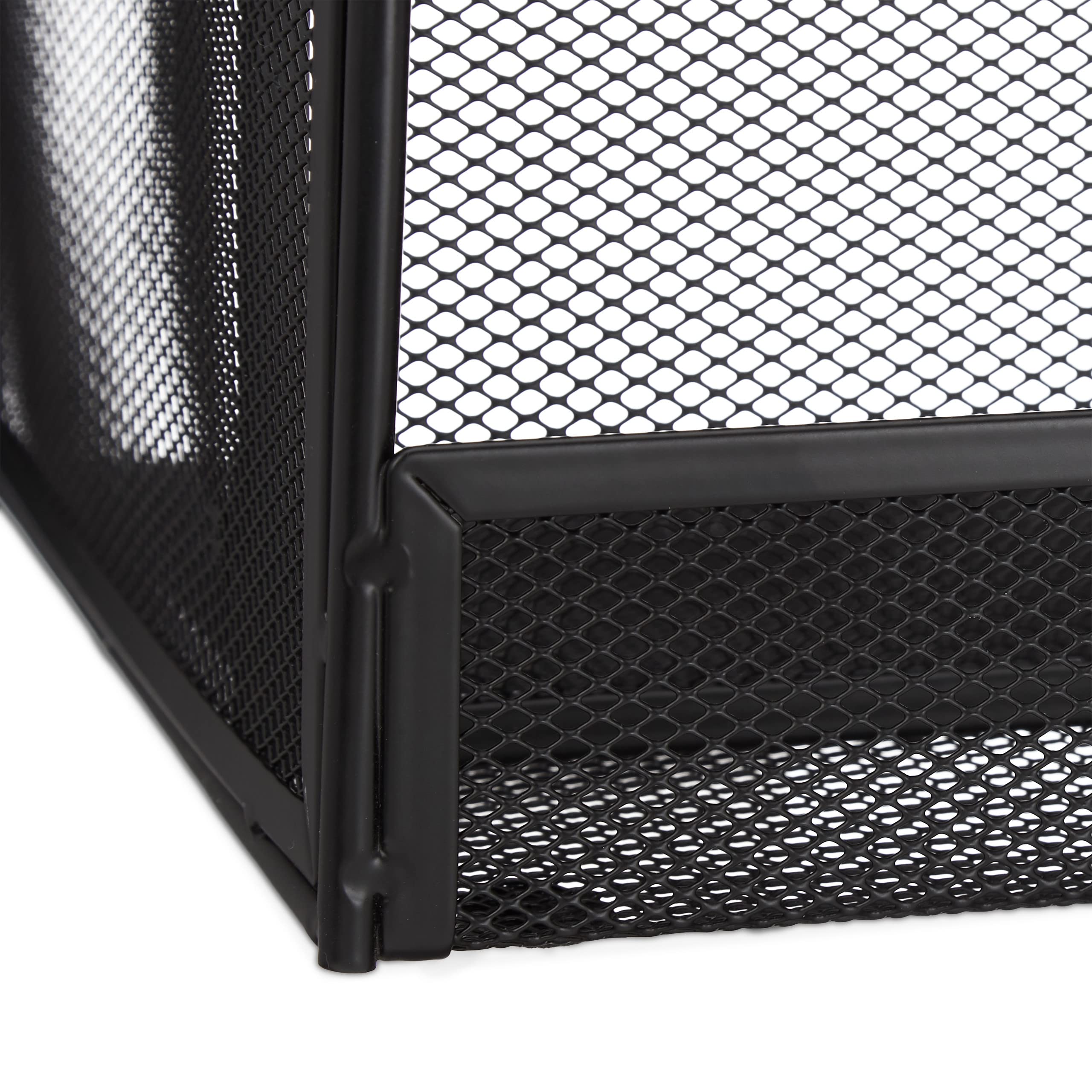 Relaxdays Porte-revues métal porte-journaux porte-magazines 4 compartiments salle d’attente HxlxP: 60 x 30 x 22 cm, noir