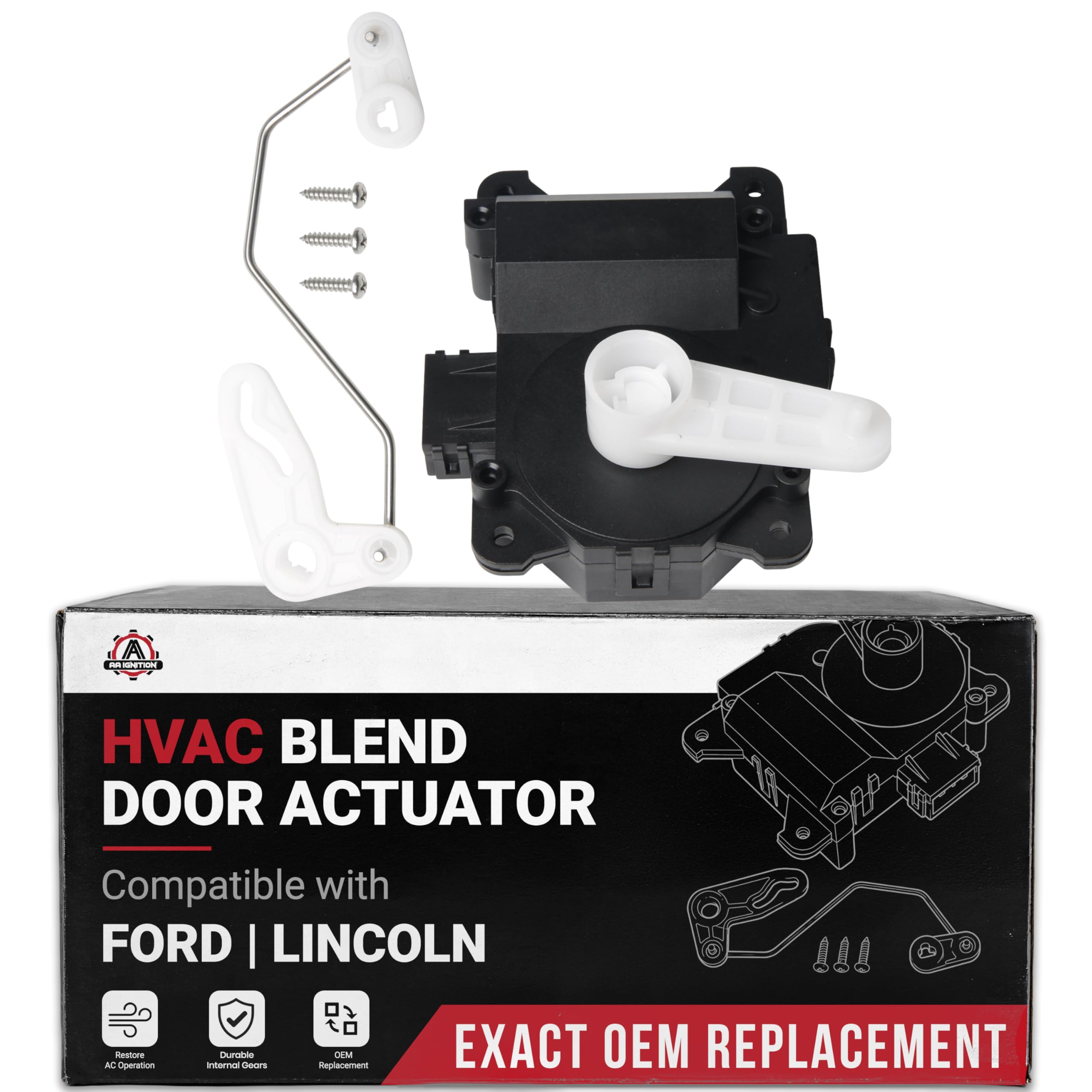 Passenger Side HVAC Blend Door Actuator - Compatible with Ford, Lincoln - Edge, MKX - Air Door Actuator - Mode Door Actuator - Replaces 604-240, 7T4Z19E616C - Right Main - 2007-2015