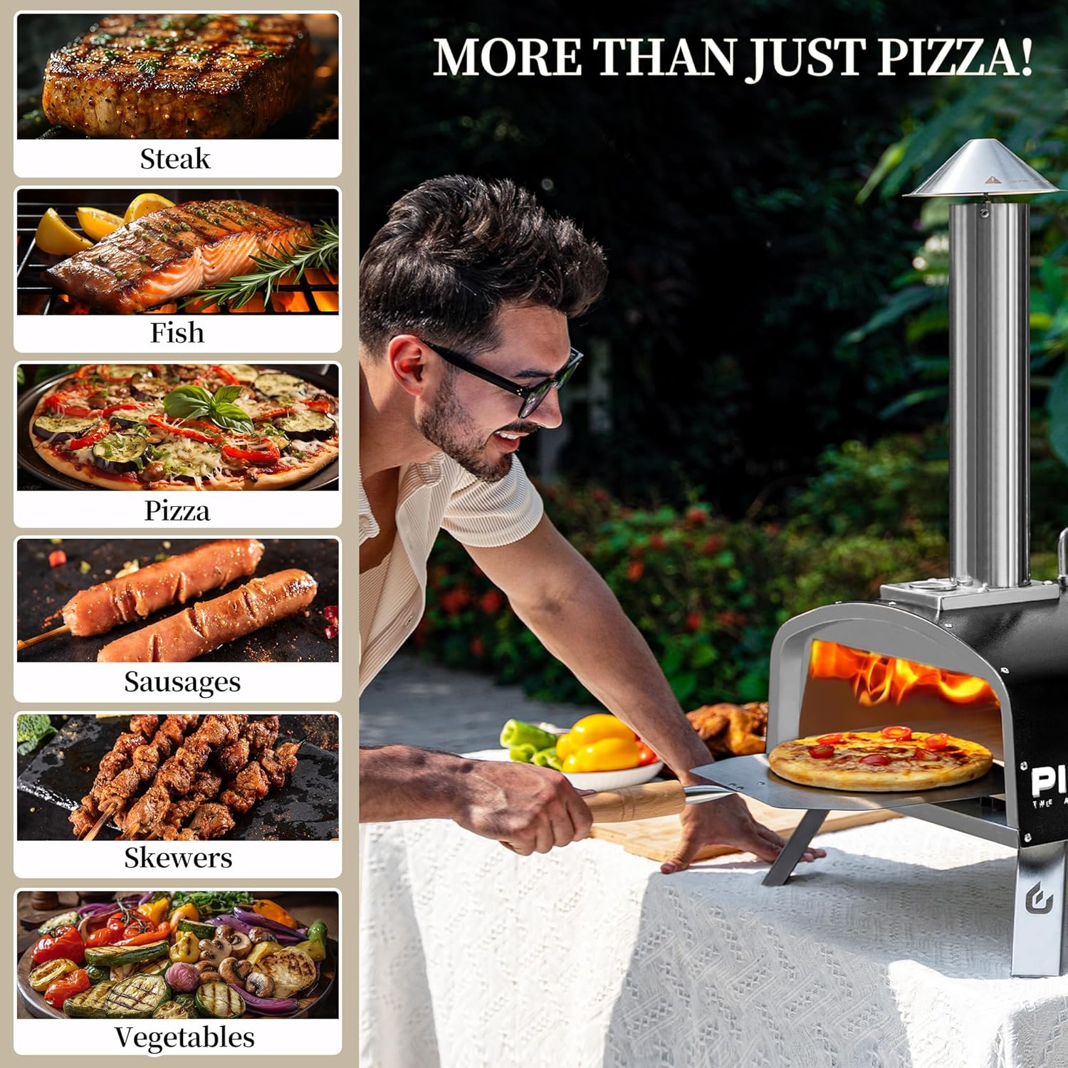 All accessories included with the PIZZELLO pizza oven