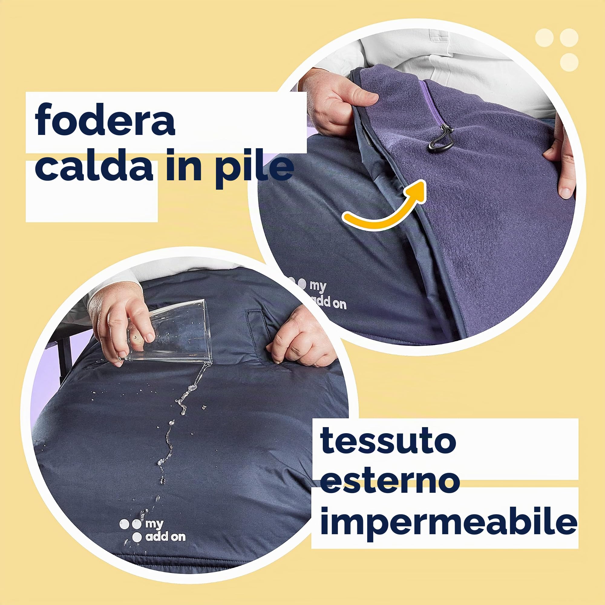 myBlanket Coperta per Sedia a Rotelle Inverno - Coprugambe Impermeabile al Vento e alla Pioggia, Leggera e Compatta per Bambini in Sedia a Rotelle - Pile (Kids)