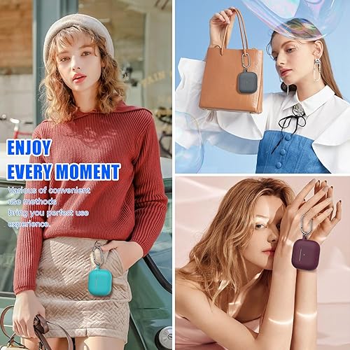 Miniatura 7 de MHYALUDO Funda para AirPods de 3 generación, silicona suave de grado militar que absorbe los golpes, con llavero y kit de limpieza, color verde