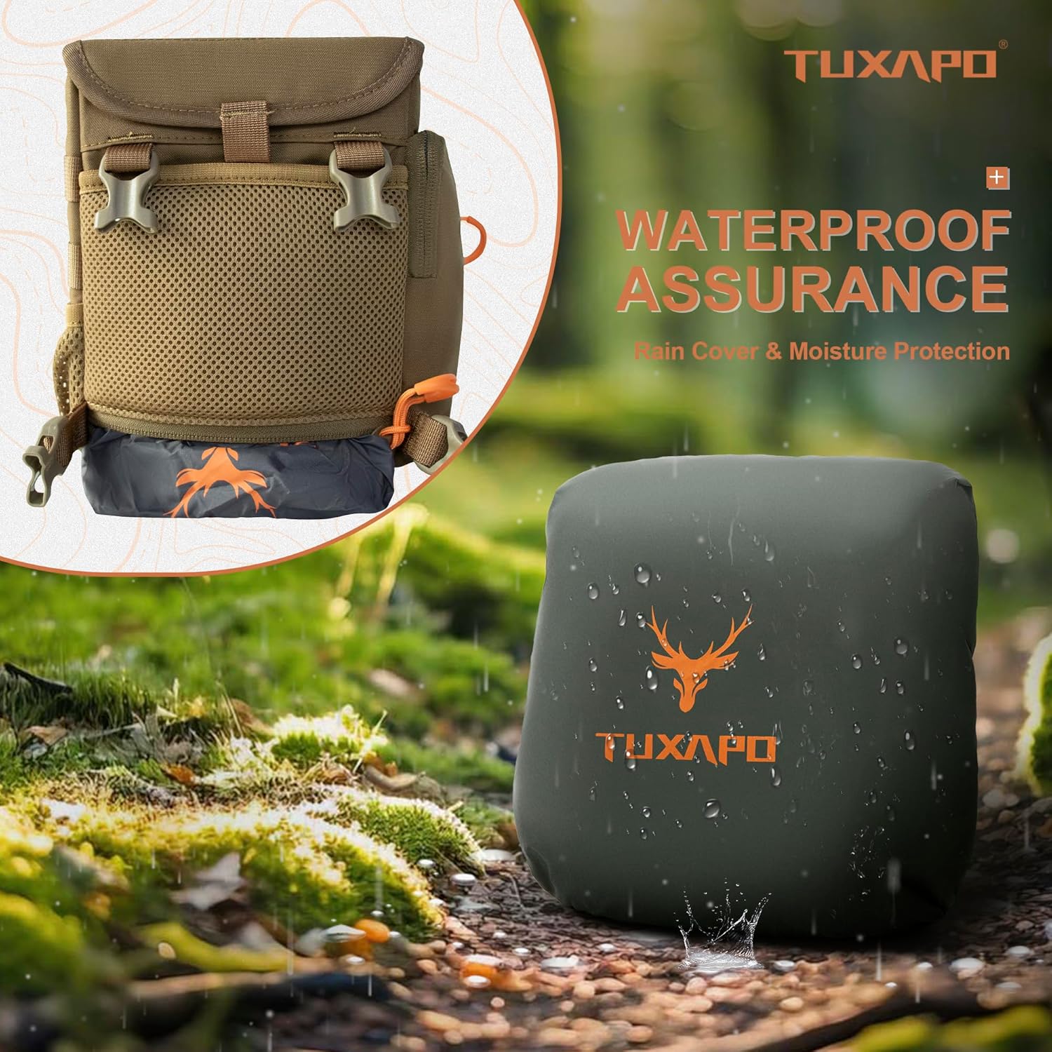 Binocular Harness Chest Pack with Rangefinder Pouch Bino Case for Hunting Hiking Shooting - Image 3