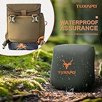 Vista 3 de Binocular Arnés Pecho Pack con Telémetro Bolsa Bino Caso para Caza Senderismo Tiro, Marrón Coyote, Caza