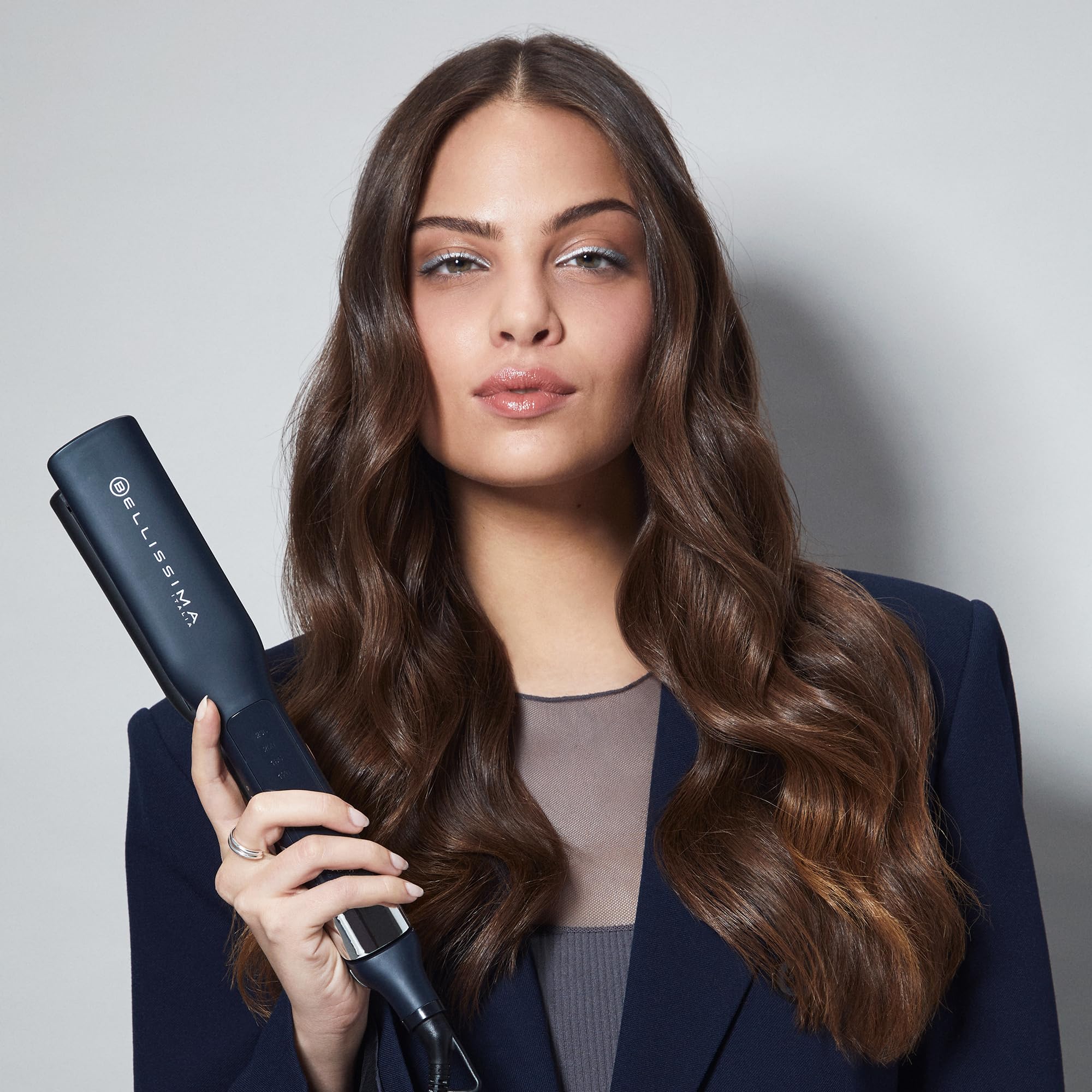 Bellissima Elixir Deluxe prostownica parowa - profesjonalna prostownica parowa do wygładzania lub falowania - prostownica parowa z płytkami ceramicznymi i keratynową ochroną włosów, miękka i świecąca