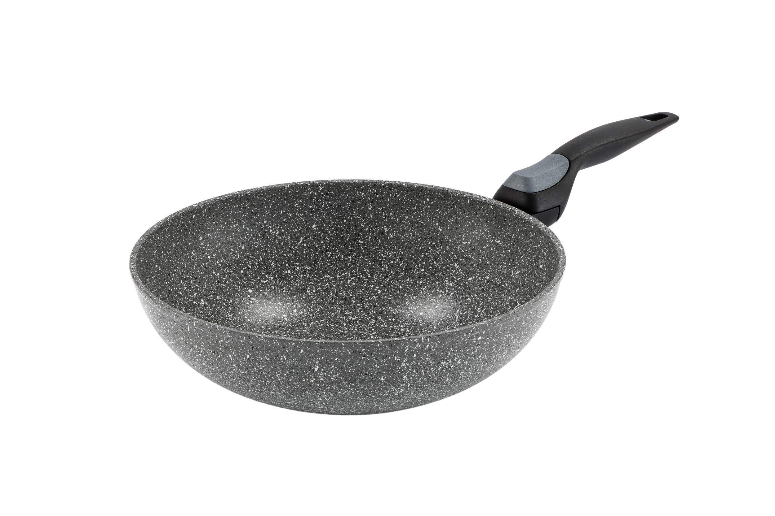 Barazzoni, Linea induction facile plus, Saltapasta - Wok ø28cm, manico staccabile, Made in Italy