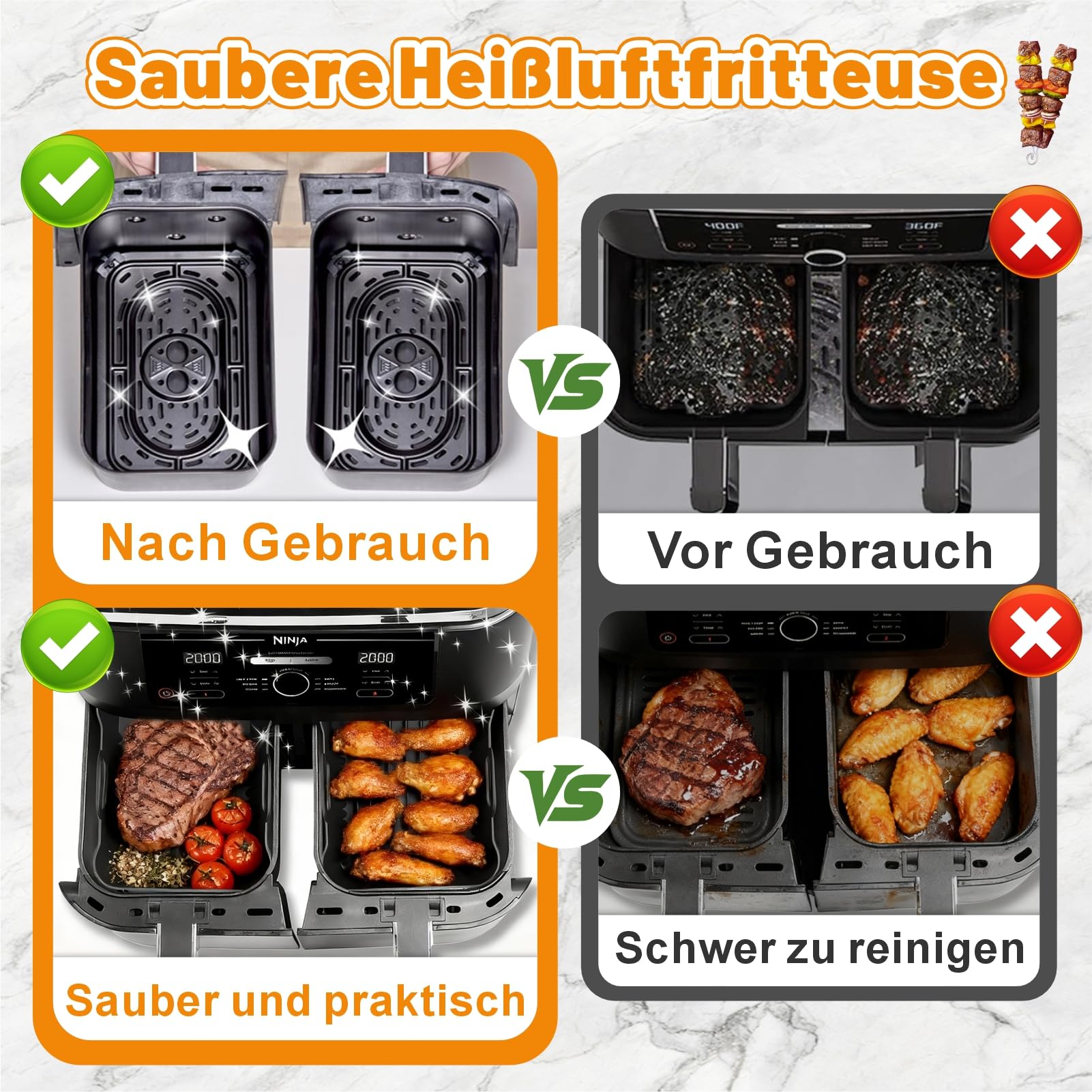 Pièces & Accessoires Friteuse sans huile Air Fryer AF400 Ninja
