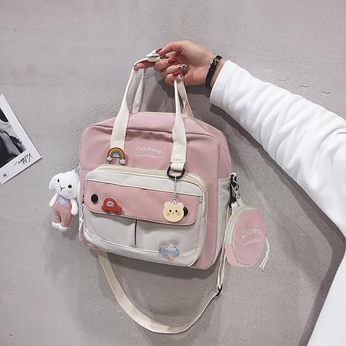 Miniatura 10 de Bonitas bolsas para la escuela, bolsa japonesa Kawaii multifunción, mochilas estéticas para adolescentes, niñas, niños, bolsas de almuerzo, forro