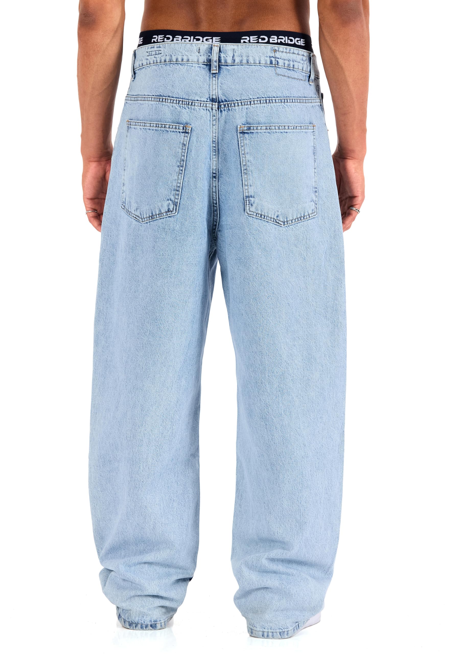 by Denim House Wide Leg Jeans Baggy Fit Denim Hose im 5 Pocket Style Bequeme Loose Fit Jeans für Streetwear und Alltag