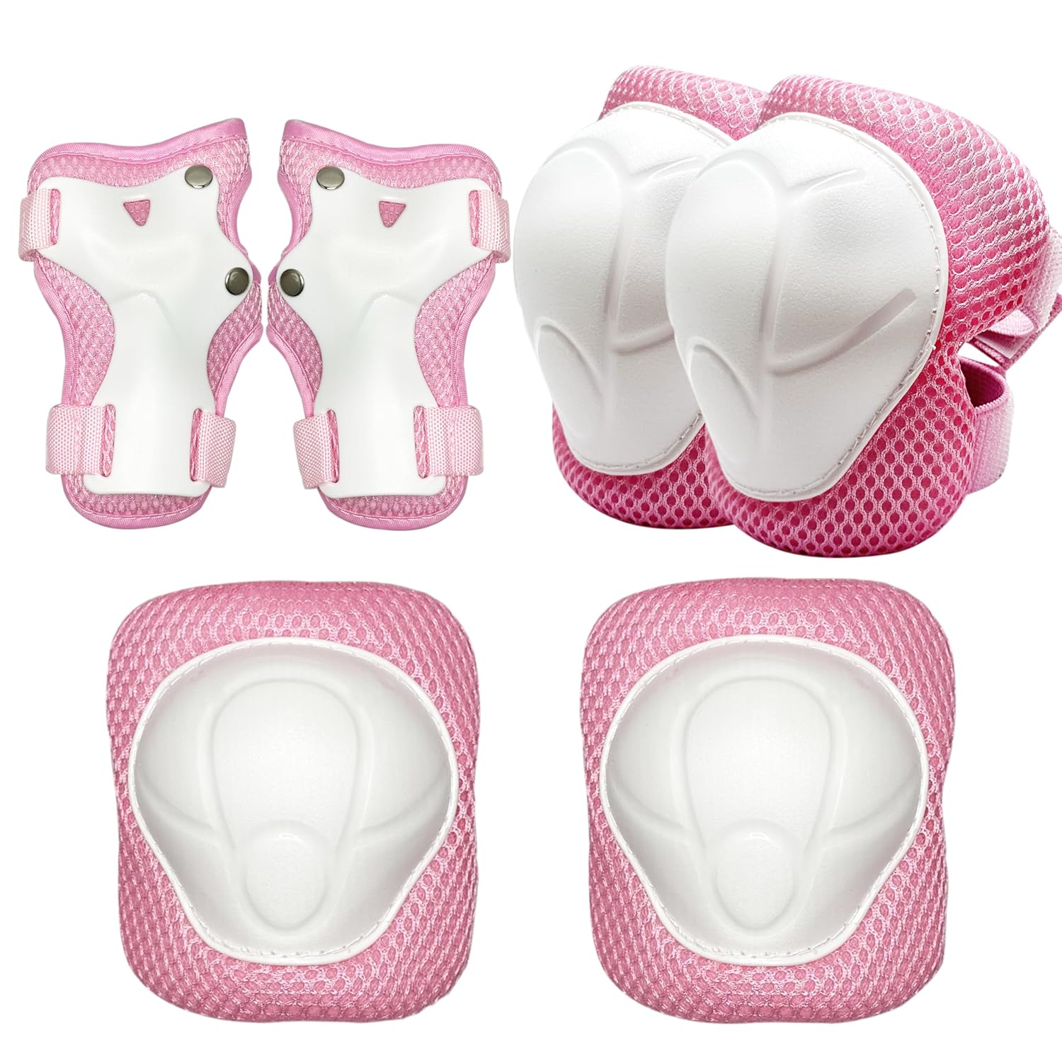 Toddler Knee Pads and Elbow Pads Set for 4-6 Years Old Girl,Kids Roller Blading Knee Pads and Skateboarding Elbow Pads,Kids Wrist Guards Pad Protector for Skateboard,Knee Pads for Kids Cycling,Scooter