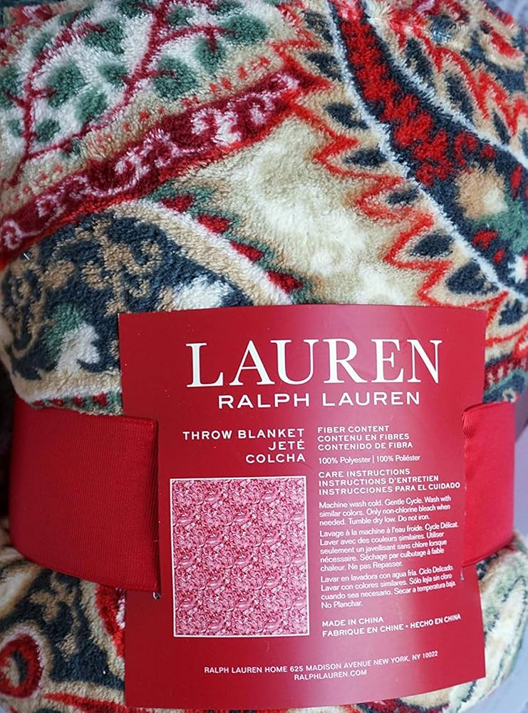 Ralph lauren plush throw blanket Clearance