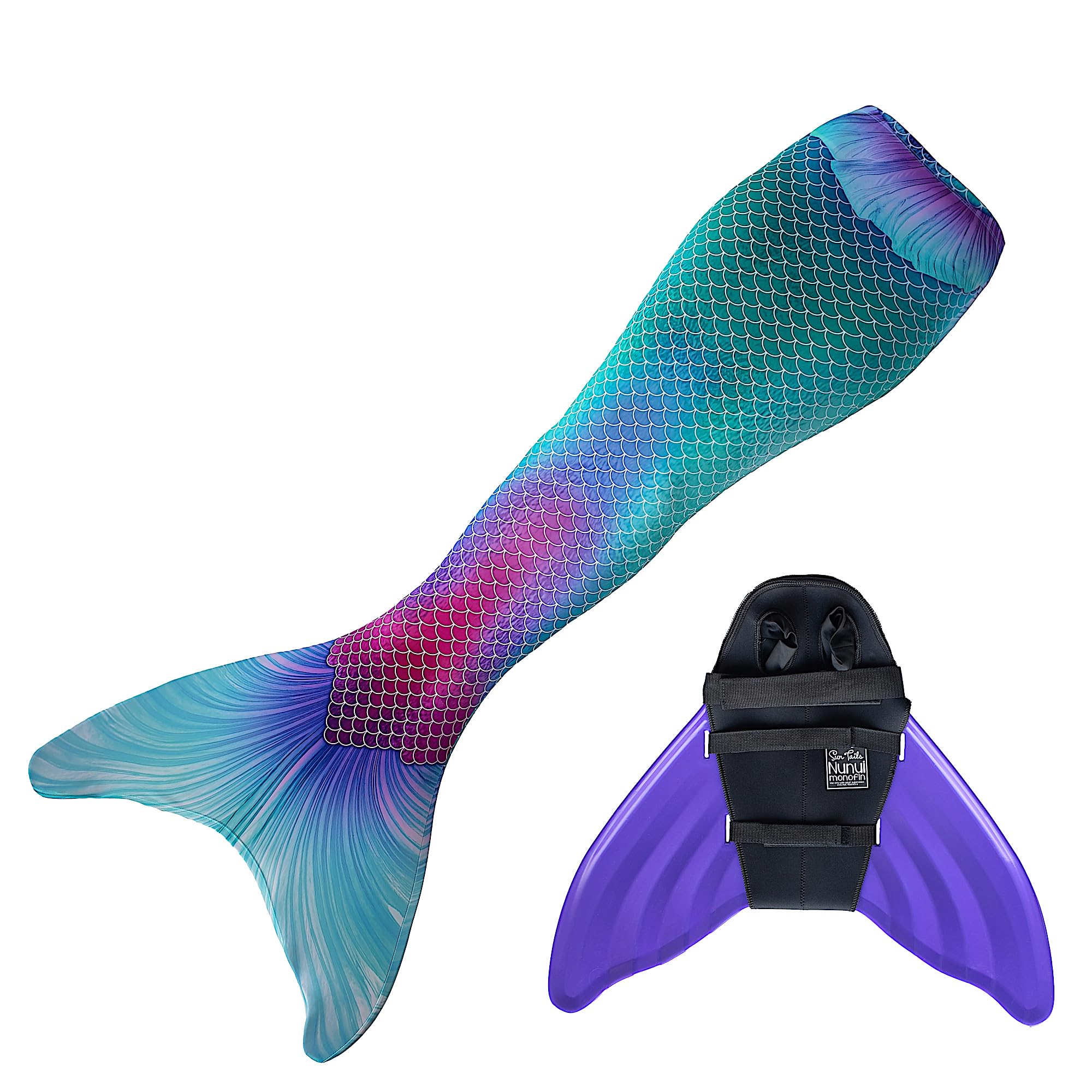 Ariel's Mermaid Magic Monofin and Mermaid Tail for Swimming for Kids, Girls, Teen, and Adults