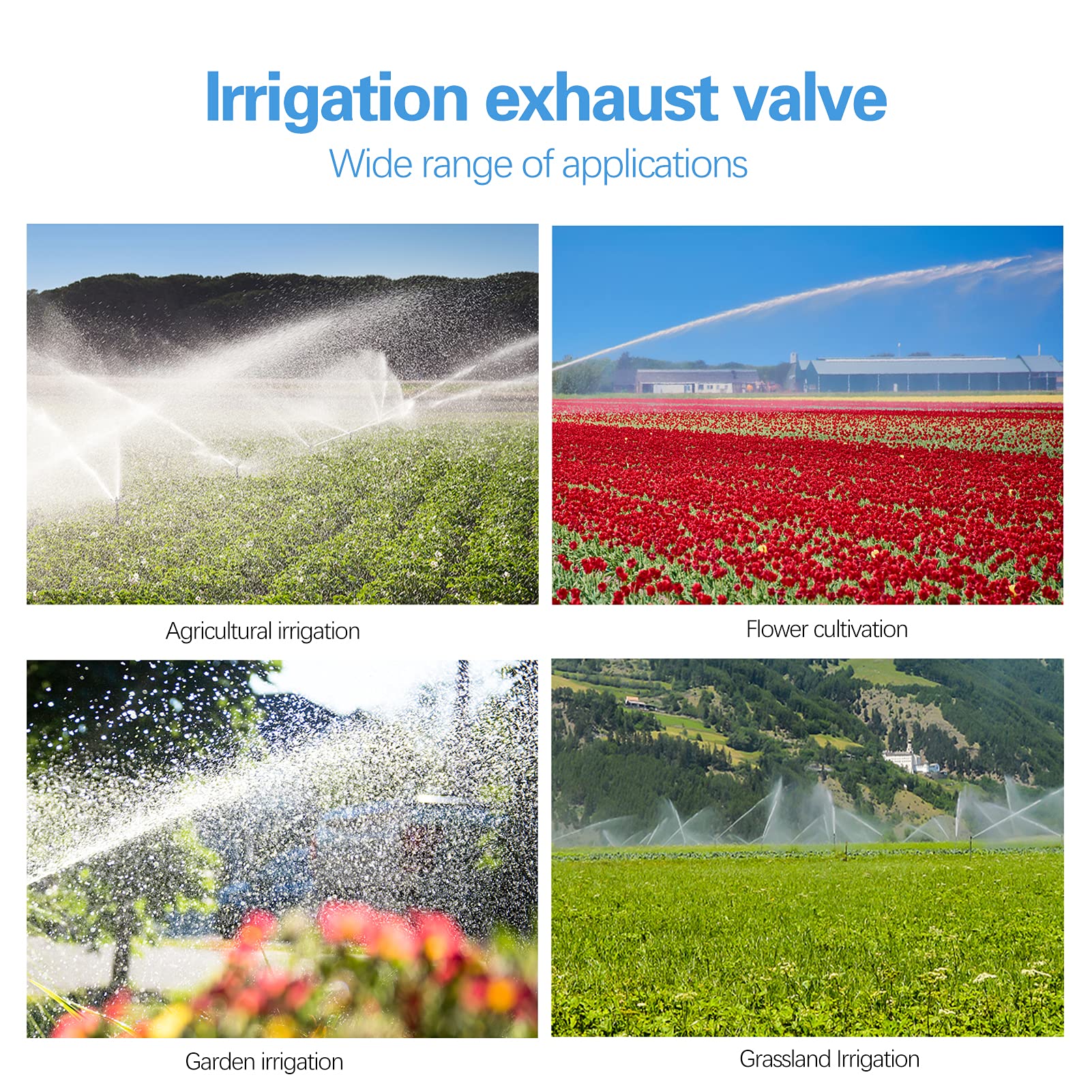 Jadeshay Automatisches Auslassventil, 10pcs 1/2 "landwirtschaftliche Bewässerung Auslassventil Kunststoff Mikroluftventil schnelles automatisches Auslassventil