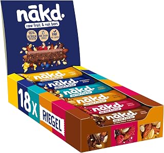 Nākd. Variety Pack | Kaltgepresste Frücht & Nüssriegel | 18 x 35g (630g) | Vegan | Glutenfrei | 100% Natürliche Zutaten | Ohne Zuckerzusatz