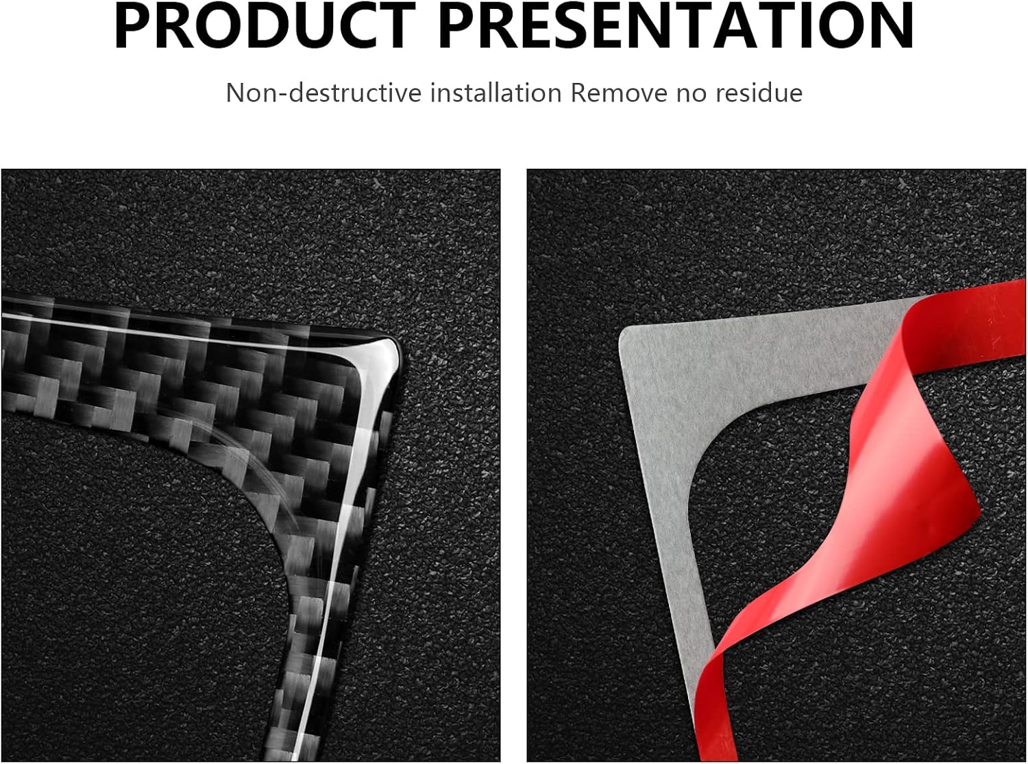 Carbon Fiber Gear Frame Panel Sticker Accessories for Ford Mustang 2015 2016 2017 2018 2019 2020 2021 2022 2023