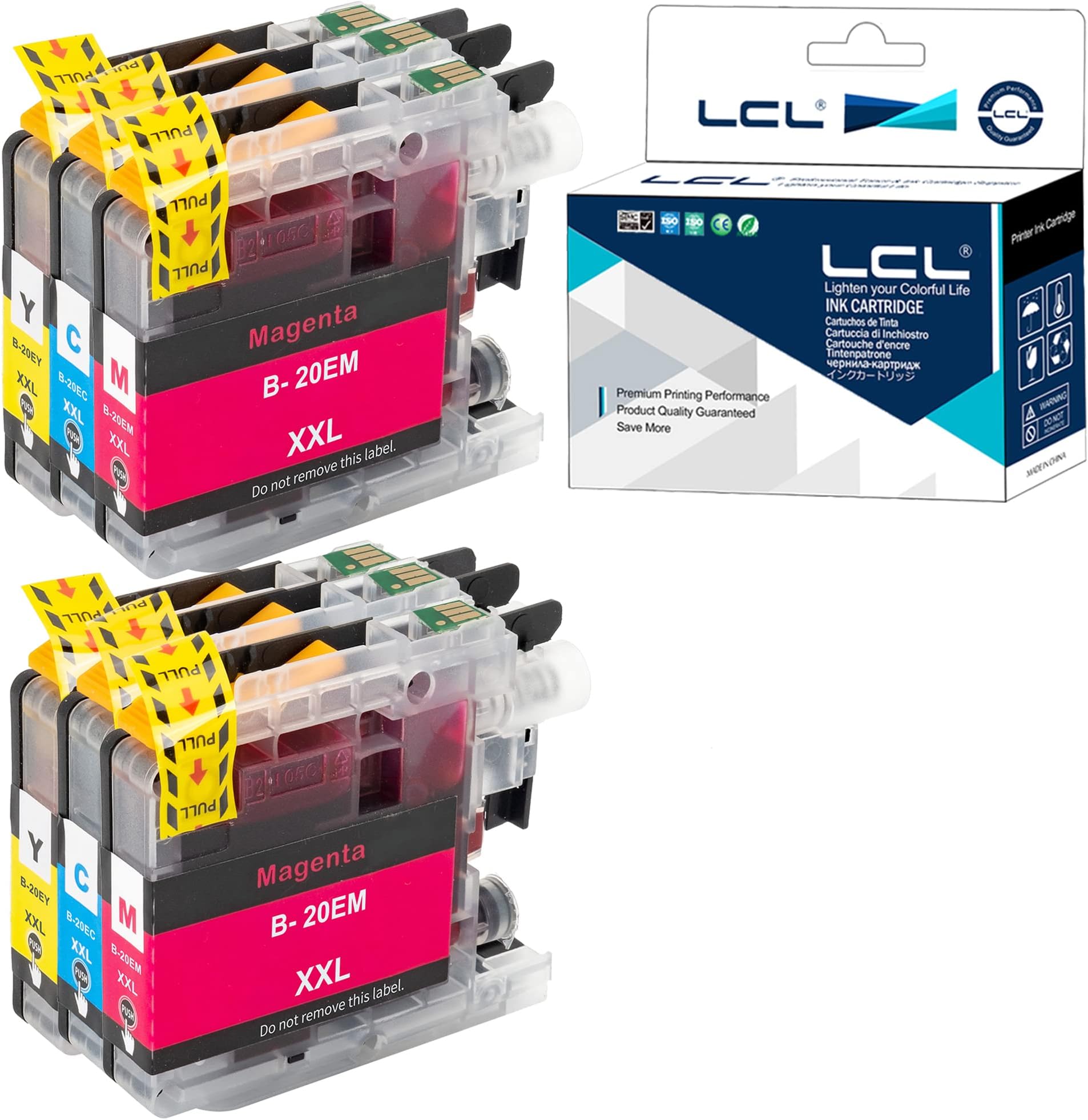 DOUBLE D Compatible LC20E LC20EXXL Ink Cartridges for Brother LC20E LC20E XXL Ink