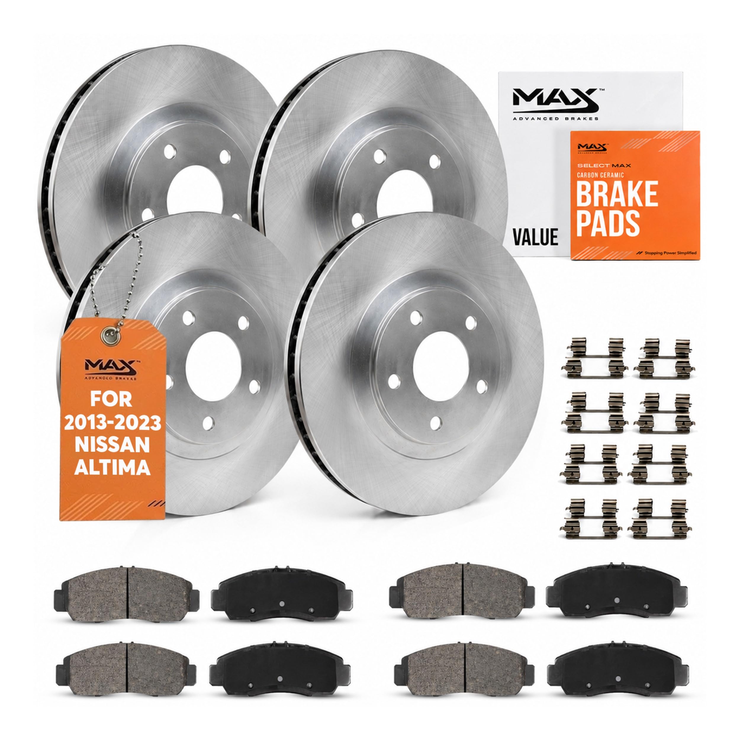 Max Advanced Brakes Front &amp; Rear Brake Kit For Nissan Altima
