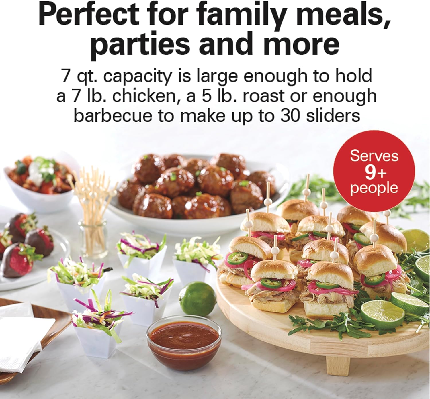 Hamilton Beach 7 Quart Stay or Go Portable Programmable Slow Cooker, 15 Cooking Options, Large Dishwasher Safe Stoneware Crock, Clip-Tight Glass Lid For Easy Travel, Black (33771)