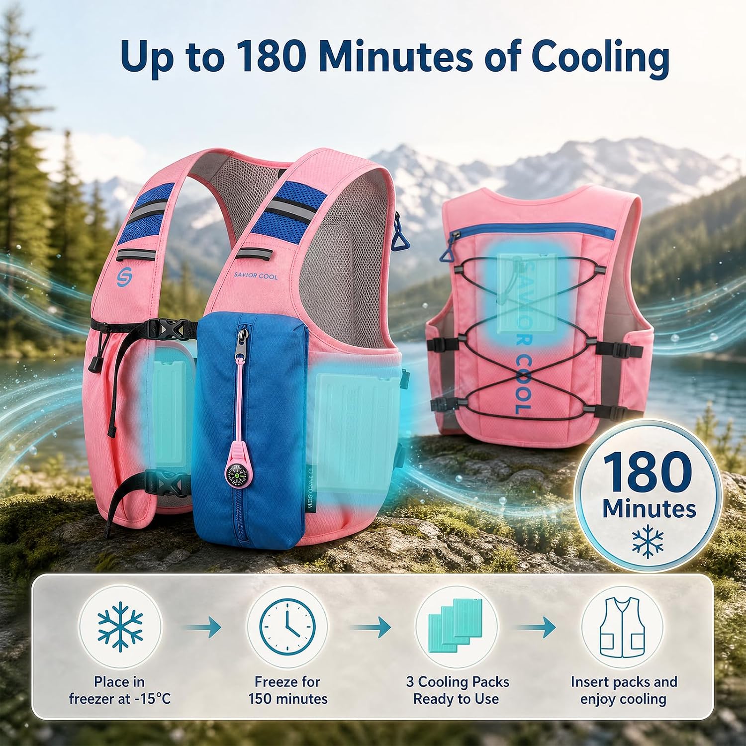 Cooling Vest for Men Women, Hydration Vest for Running Hiking