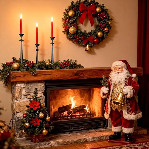 Miniatura 4 de Juego de 3 portavelas cónicos negros de hierro fundido pesado negro para centro de mesa, moderno soporte de vela cónico decorativo para decoración