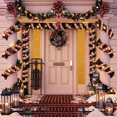 Miniatura 5 de Luces de cinta de Navidad de 16.4 pies, cinta brillante para árbol de Navidad, funciona con pilas, tira de luces interiores para exteriores,