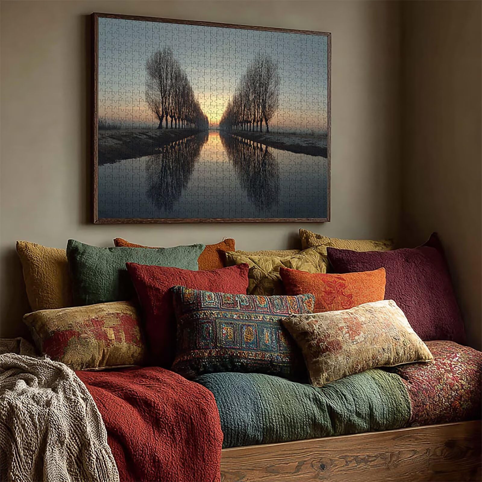 Sunset Puzzle de 2000 Piezas para Adultos, Puzzle Madera con Caja 99x70cm, Rompecabezas Adultos de Alta Dificultad, DIY Juego de Rompecabezas, Pasatiempo Creativo, Decoración Verano, (Paisaje) F-3036