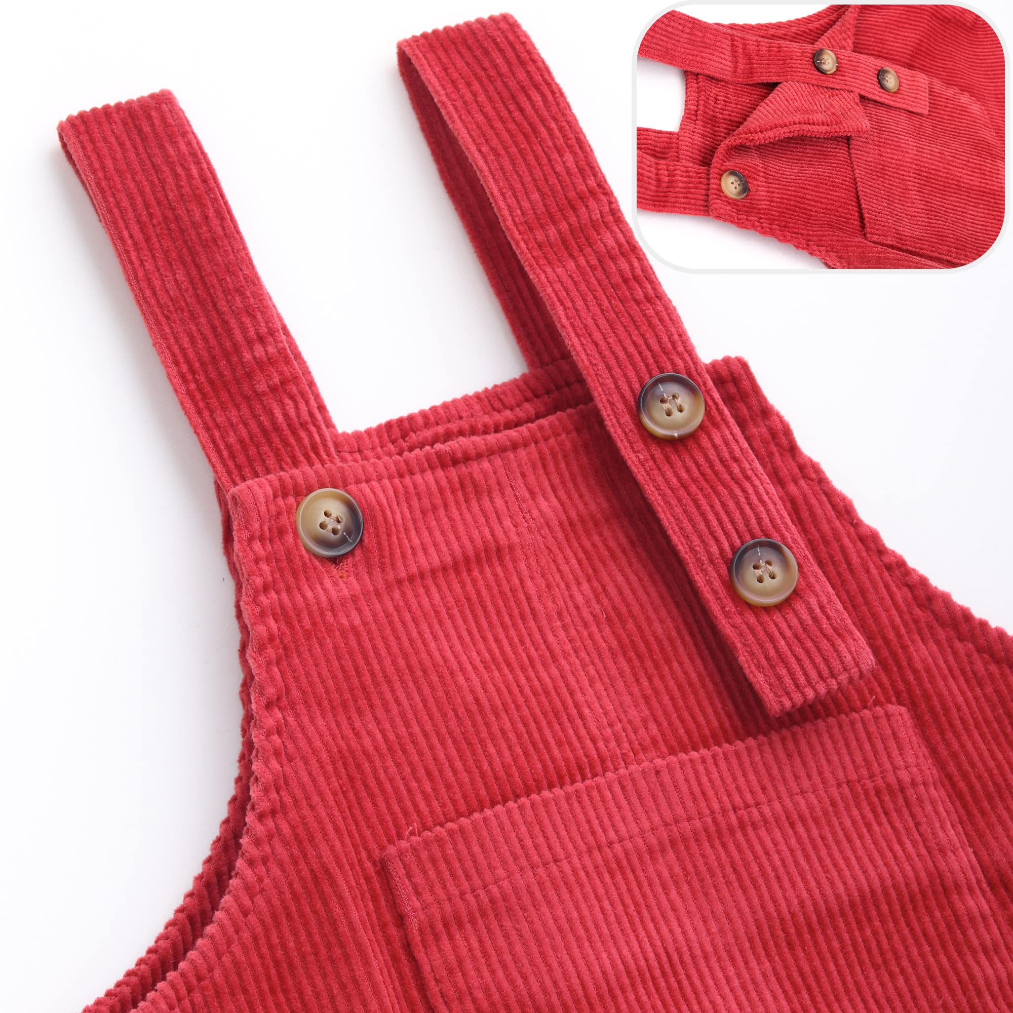 Salopette en Velours Côtelé Sarouel pour Bébé Tout-petit Garçon et Fille pour 1-4 ans Vintage Rétro - Taille 80/86/92/98/104