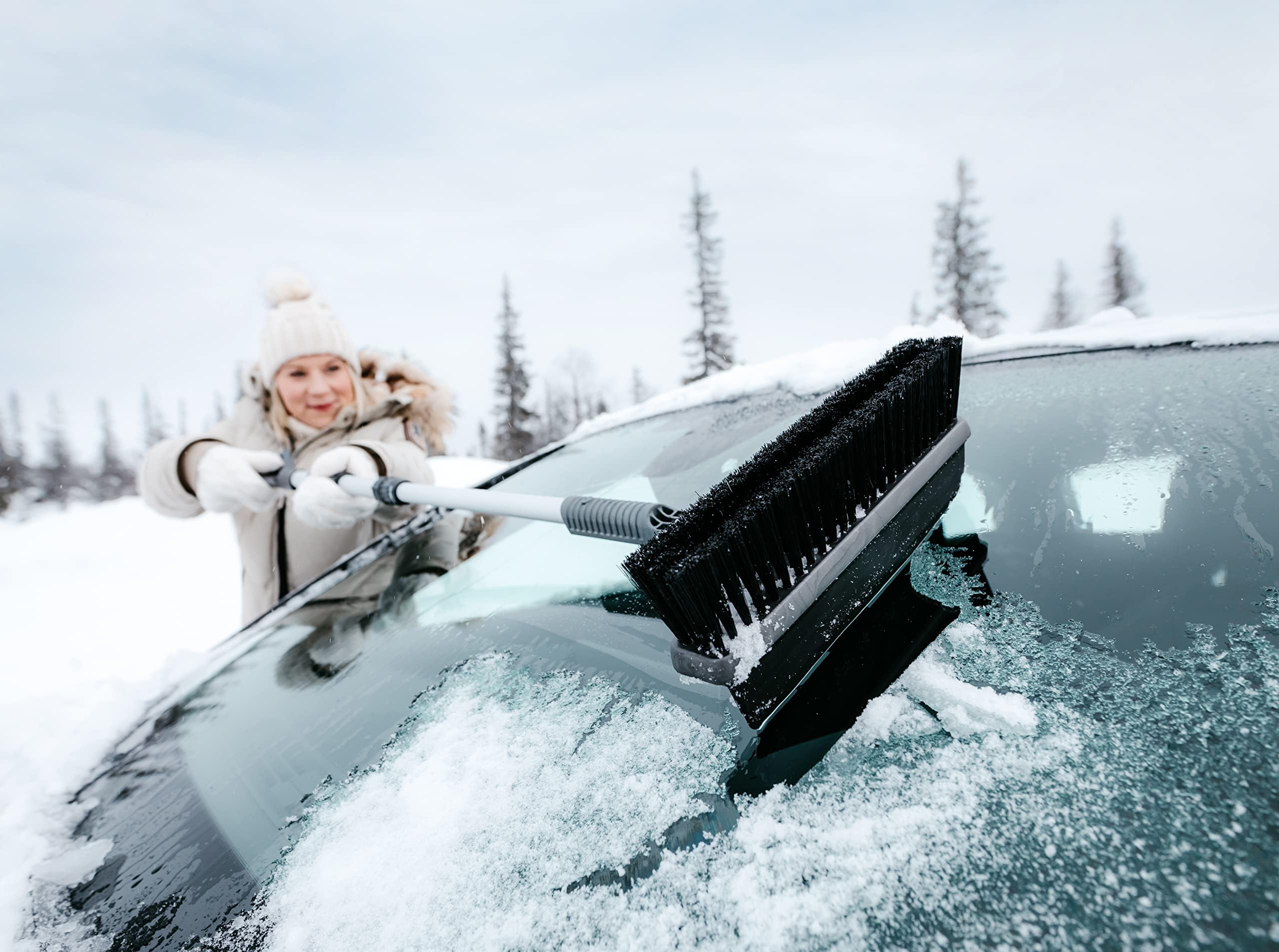 Kungs Star-is – Brosse à Neige télescopique avec grattoir à Glace