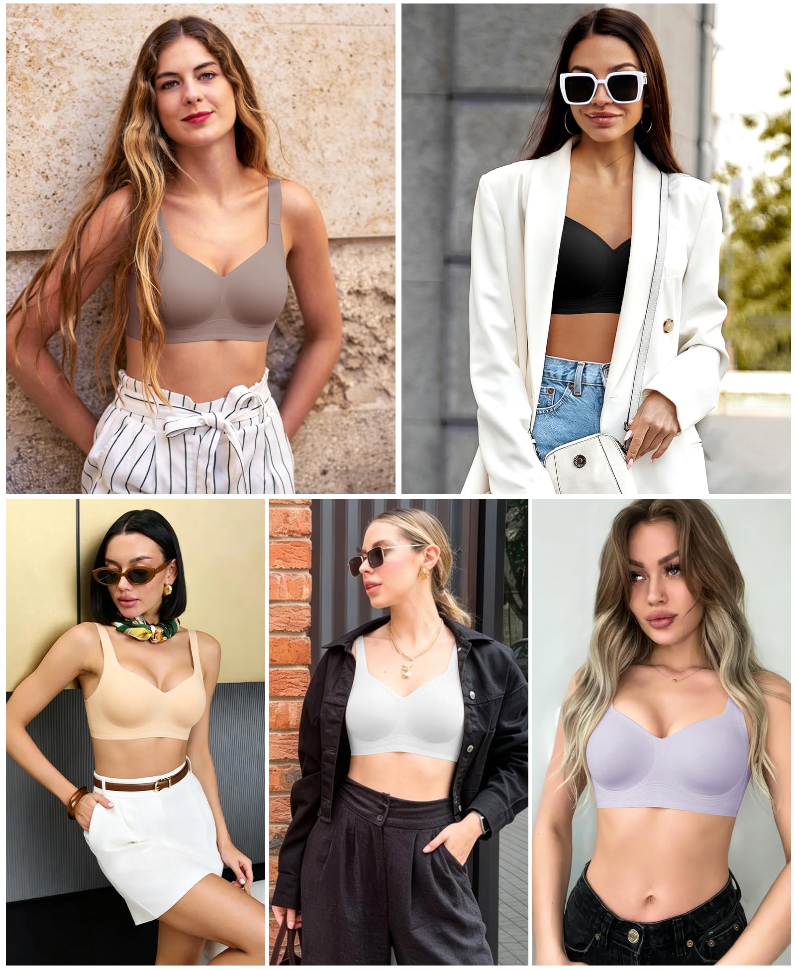 Werena Minimizer BH Damen Ohne Bügel für Große Brüste Seamless Jelly Push Up Bra mit Starkem Halt Vollschalen Bügelloser Entlastungs BHS Komfort Soft T-Shirt Breite Träger Bralette