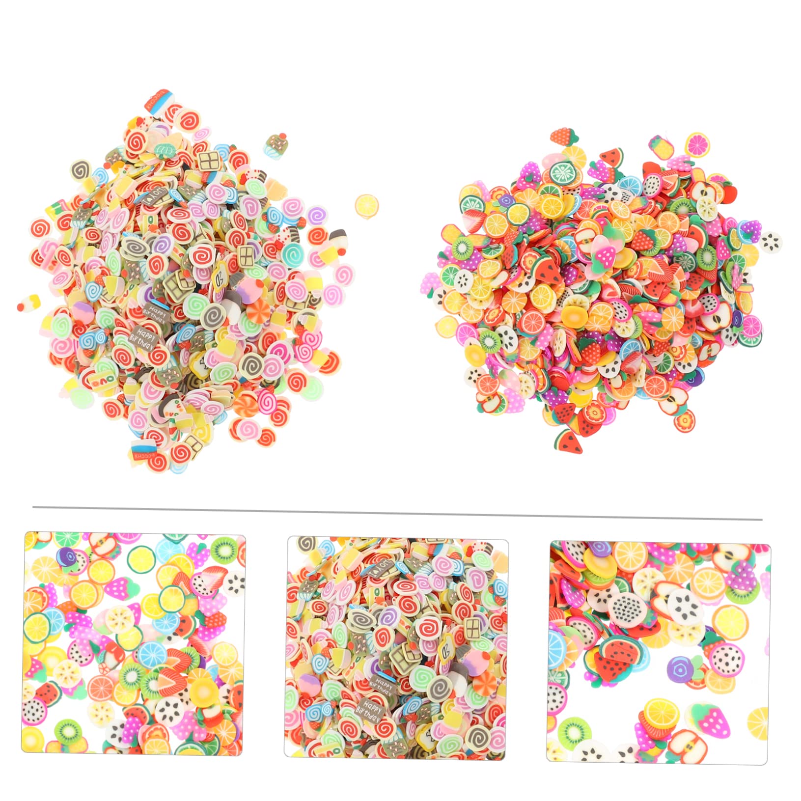 5 Set Ciondoli Per Unghie Frutta E Torta Decorazioni Per Nail Art Polimerica Accessori Creativi Misto Per Unghie E Gioielli 4000 Pezzi*5