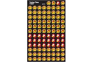 Trend Enterprises, Inc. Turkey Time superShapes Stickers, 800 ct