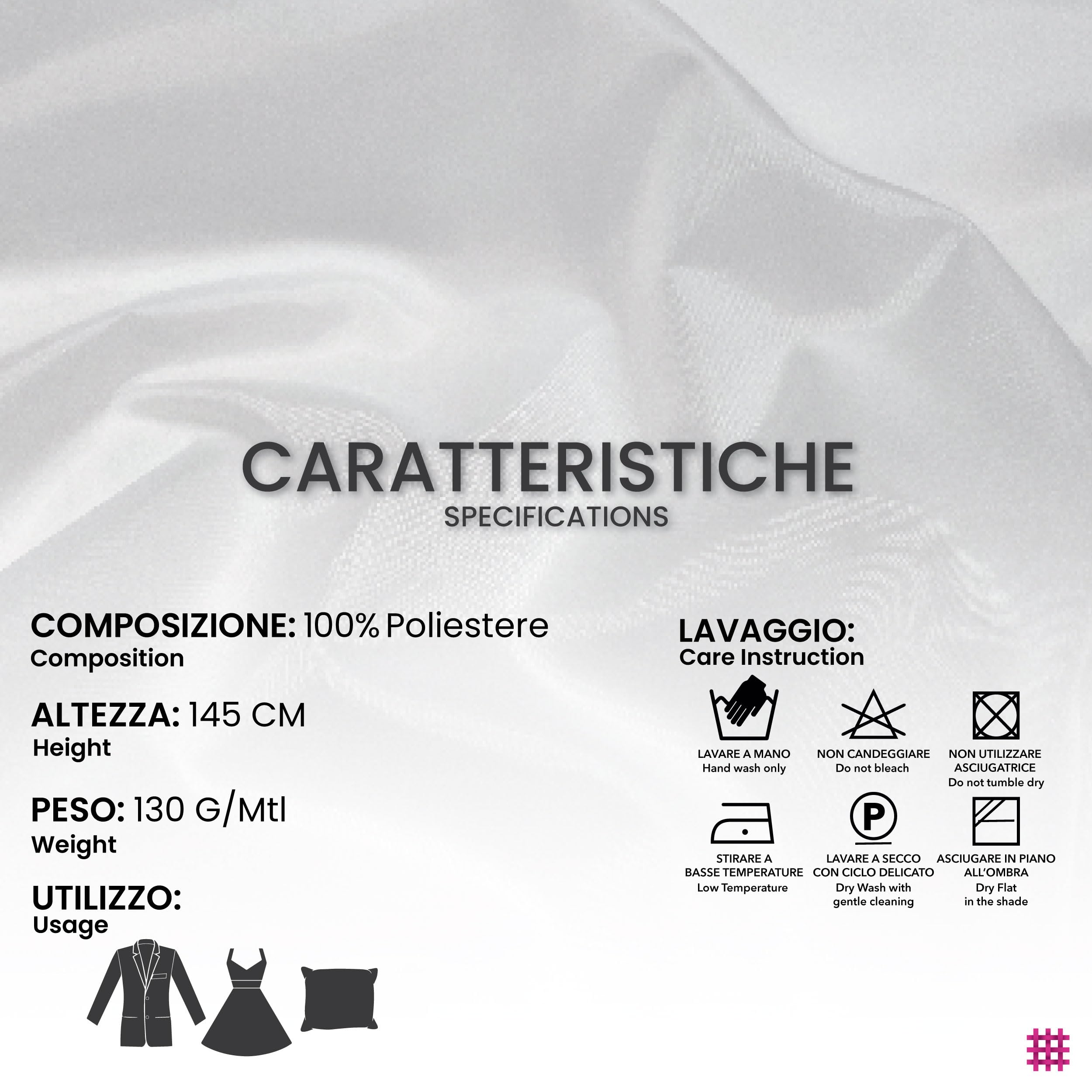Panini Tessuti, Tessuto Raso Satin tinta unita in 40 colori - venduto al pezzo – lavori di cucito creazioni sartoriali e abbigliamento