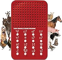 ZanyTrains Farm Animal Noisemaker: 16 Realistic Sounds - Cow, Chicken, Horse, Pig & More - Portable Sound Board Toy for Kids Ages 3+