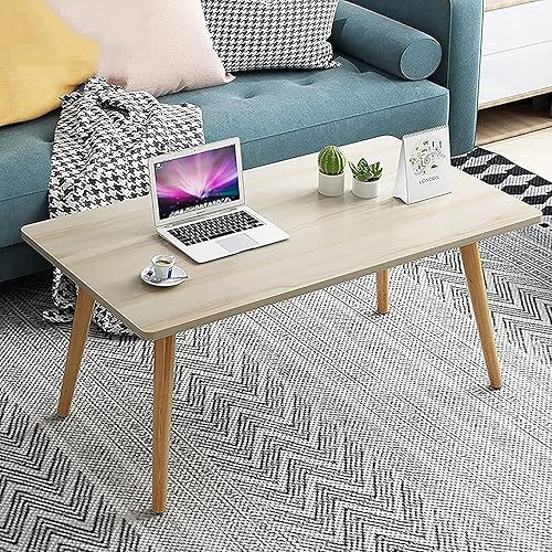 Miniatura 2 de Mesa de Centro - Mesa de centro rectangular moderna y minimalista mesa de comedor de madera maciza, mesa nórdica simple y baja para sala de estar,