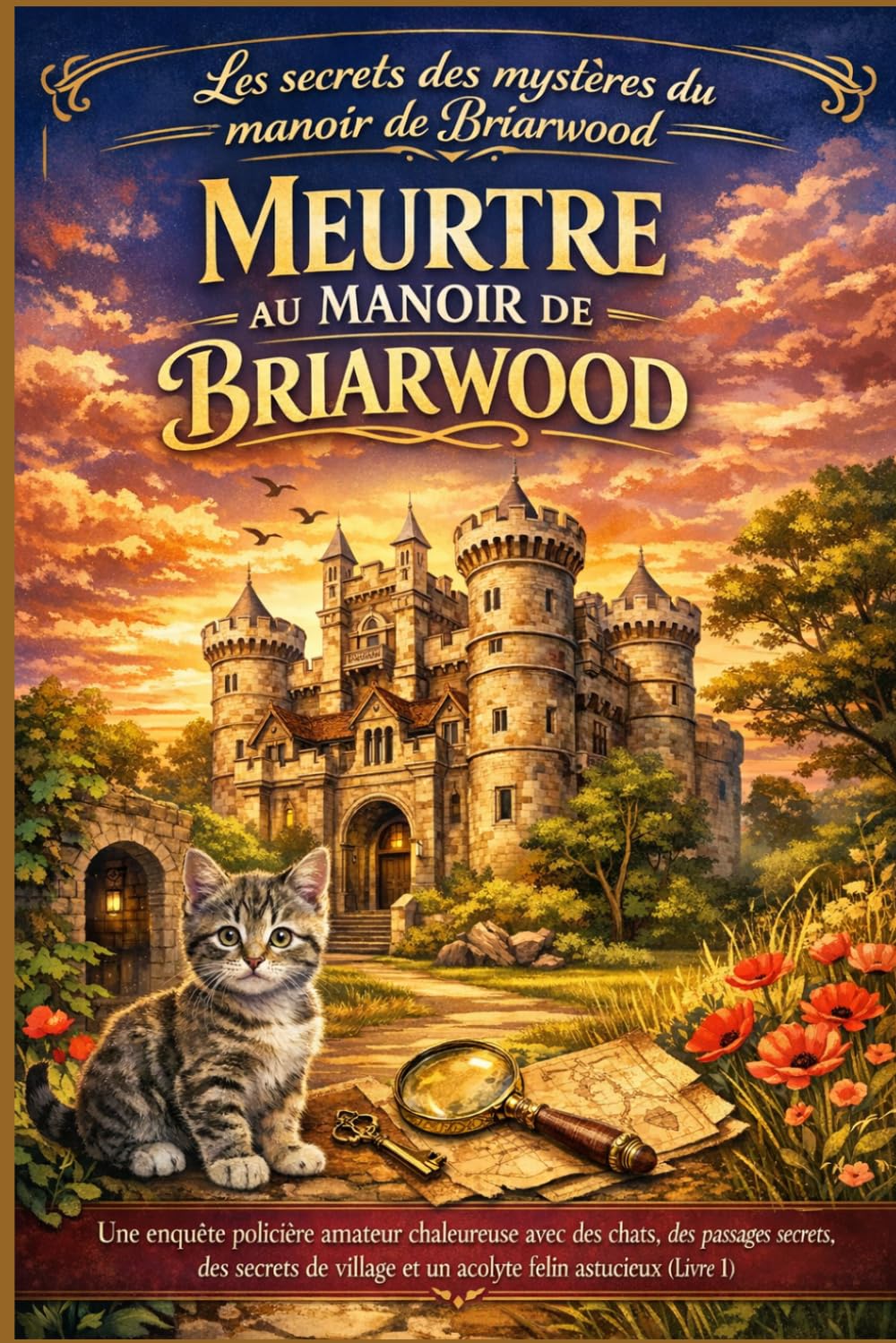 MEURTRE AU MANOIR DE BRIARWOOD: Une enquête policière amateur chaleureuse avec des chats, des passages secrets, des secrets de village et un acolyte ... secrets des mystères du manoir de Briarwood)