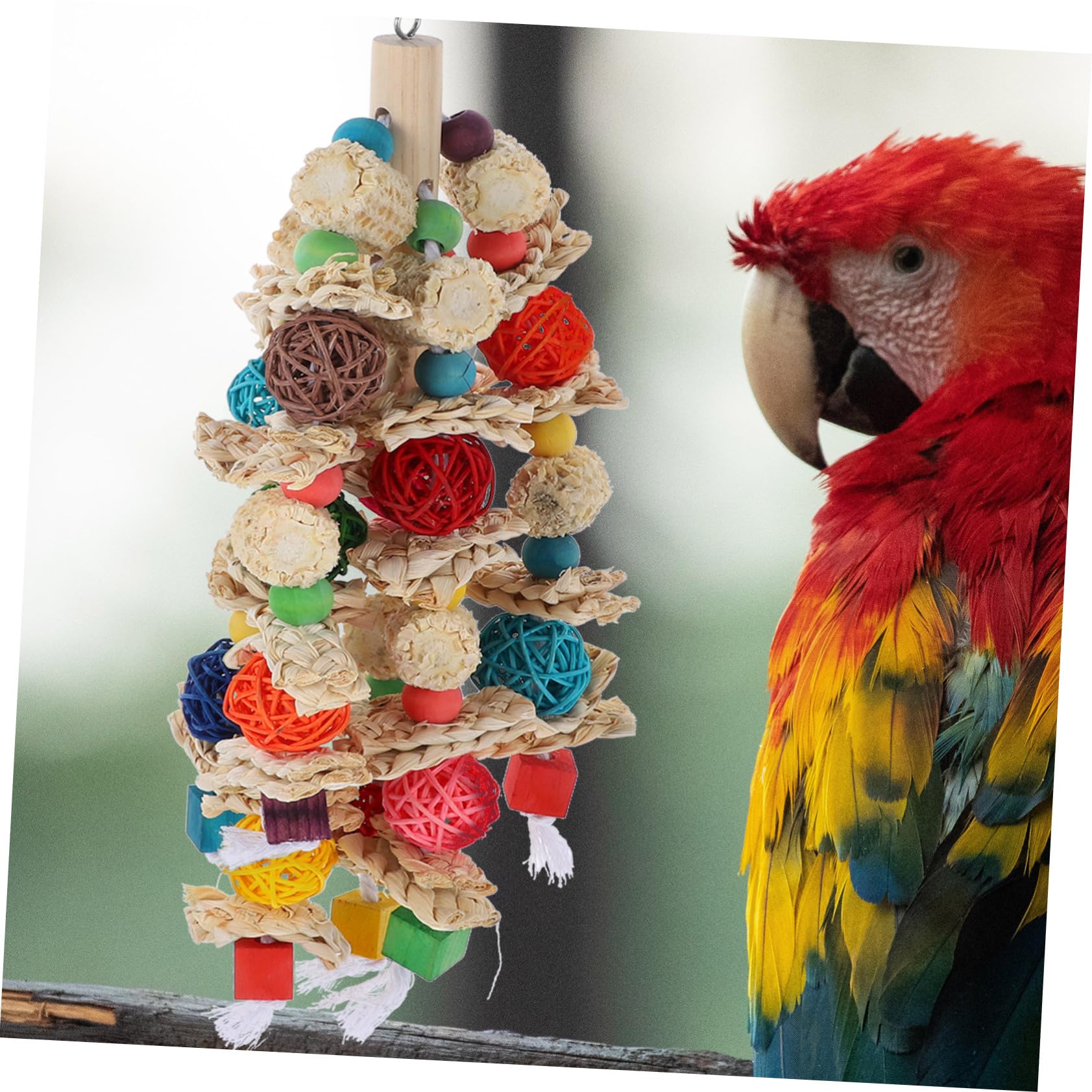 Angoily Giocattolo Per Uccelli Per Pappagalli e Parrocchetti Accessorio Per Esercizio e Riposo Giocattolo Da Masticare Per Uccelli Design Multiuso Per Pet Bird e Macaw