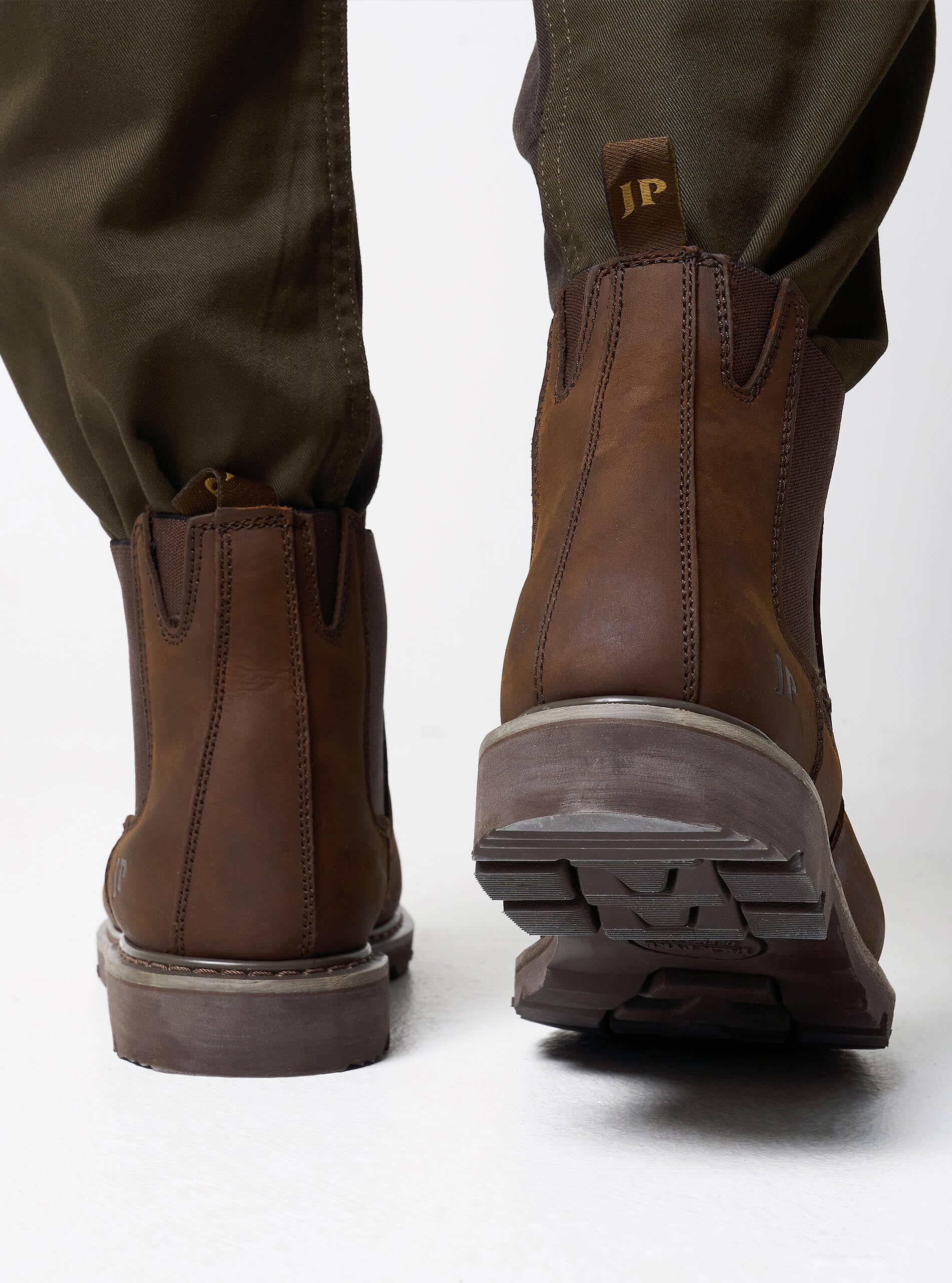 JACK PYKE Botas de trabajo Chelsea de piel para hombre, puntera de acero, resistentes al aceite, plantilla acolchada y transpirable, ideales para agricultura, almacén, construcción, talla 36-43