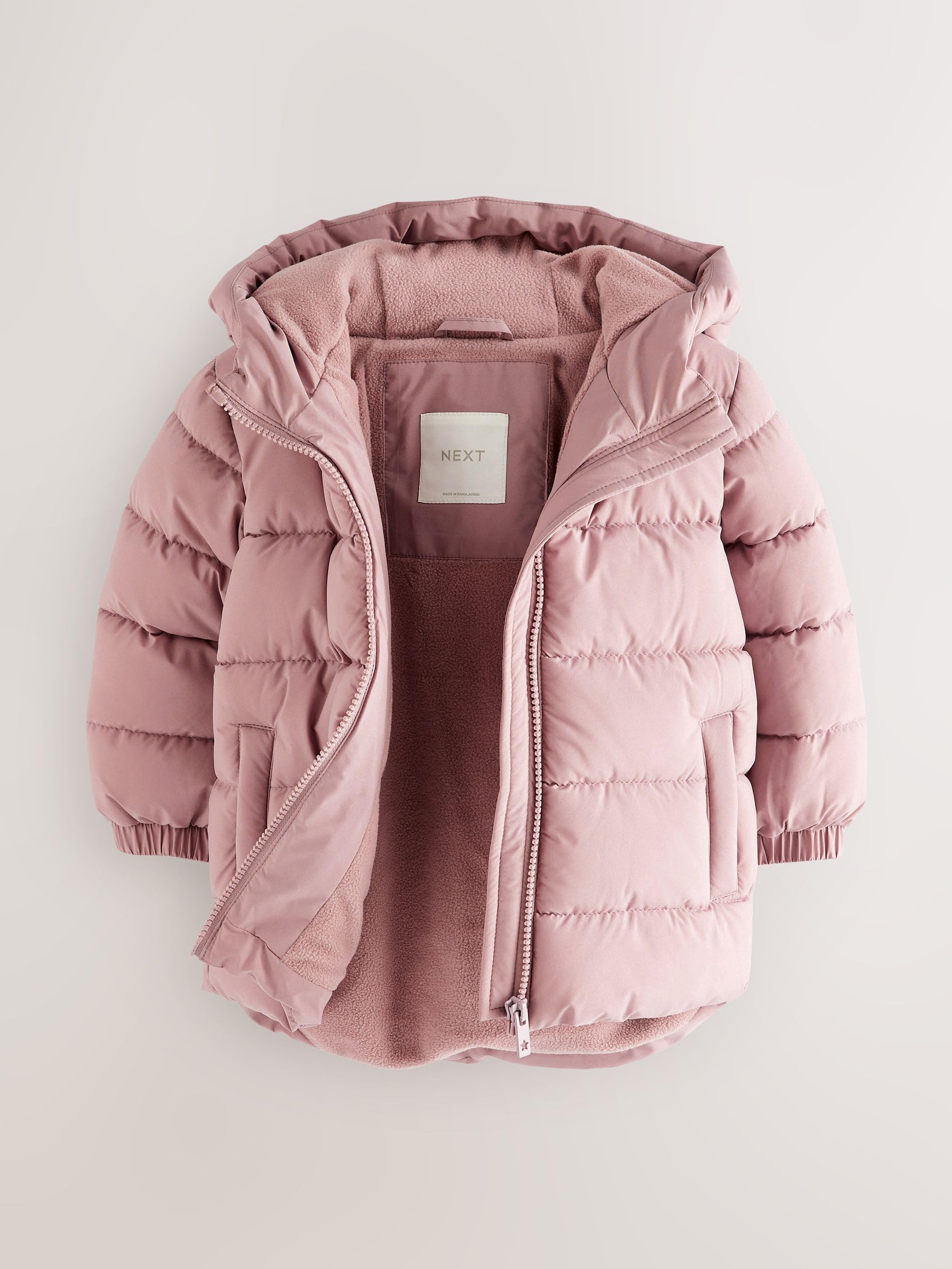 NEXT Niñas Abrigo acolchado impermeable con capucha y forro polar