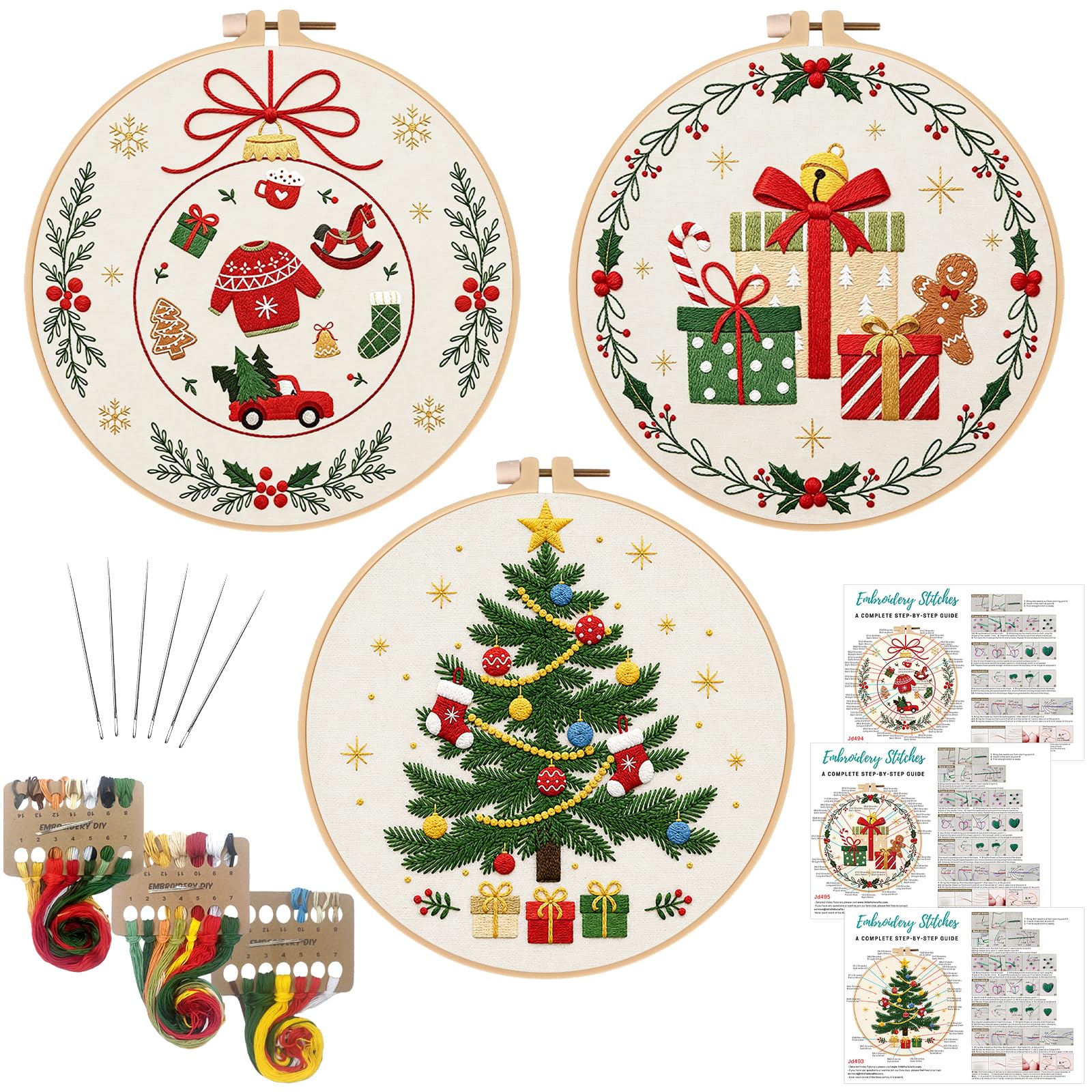Beginner Embroidery Kits - Mushroom Cross Stitch -10 Beginner Embroidery Kits - Mushroom Cross Stitch -10