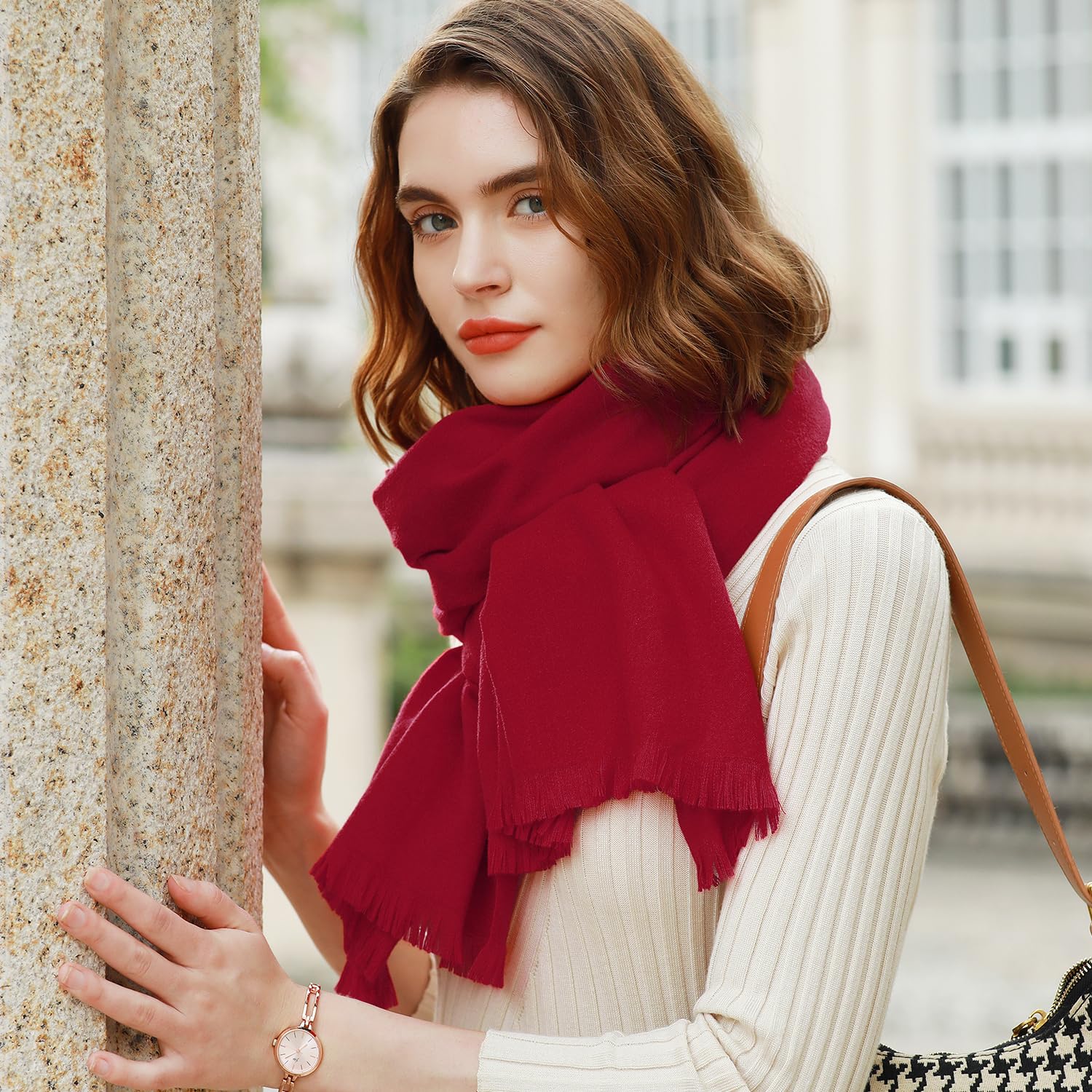 RIIQIICHY Sciarpa Donna Invernale Pashmina Scialle Stola Elegante Cerimonia Foulard Lungo Grande Spesse Calde