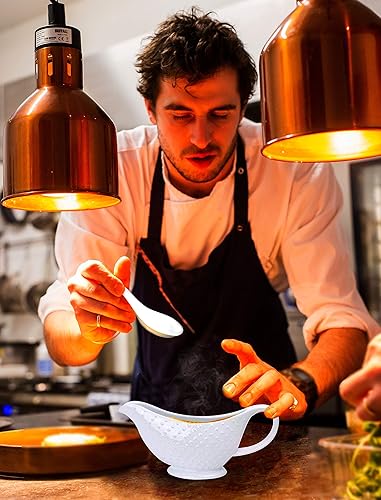 Palais Dinnerware Porcelain Easy Pour Gravy Sauce Boat - White - 8 Oz (Hobnail Design)